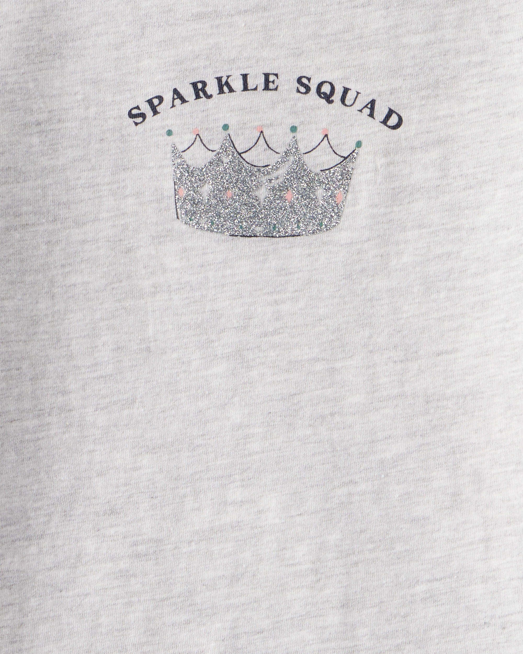 Toddler Girl Sparkle Squad Long-Sleeve Graphic Tee - Grey
