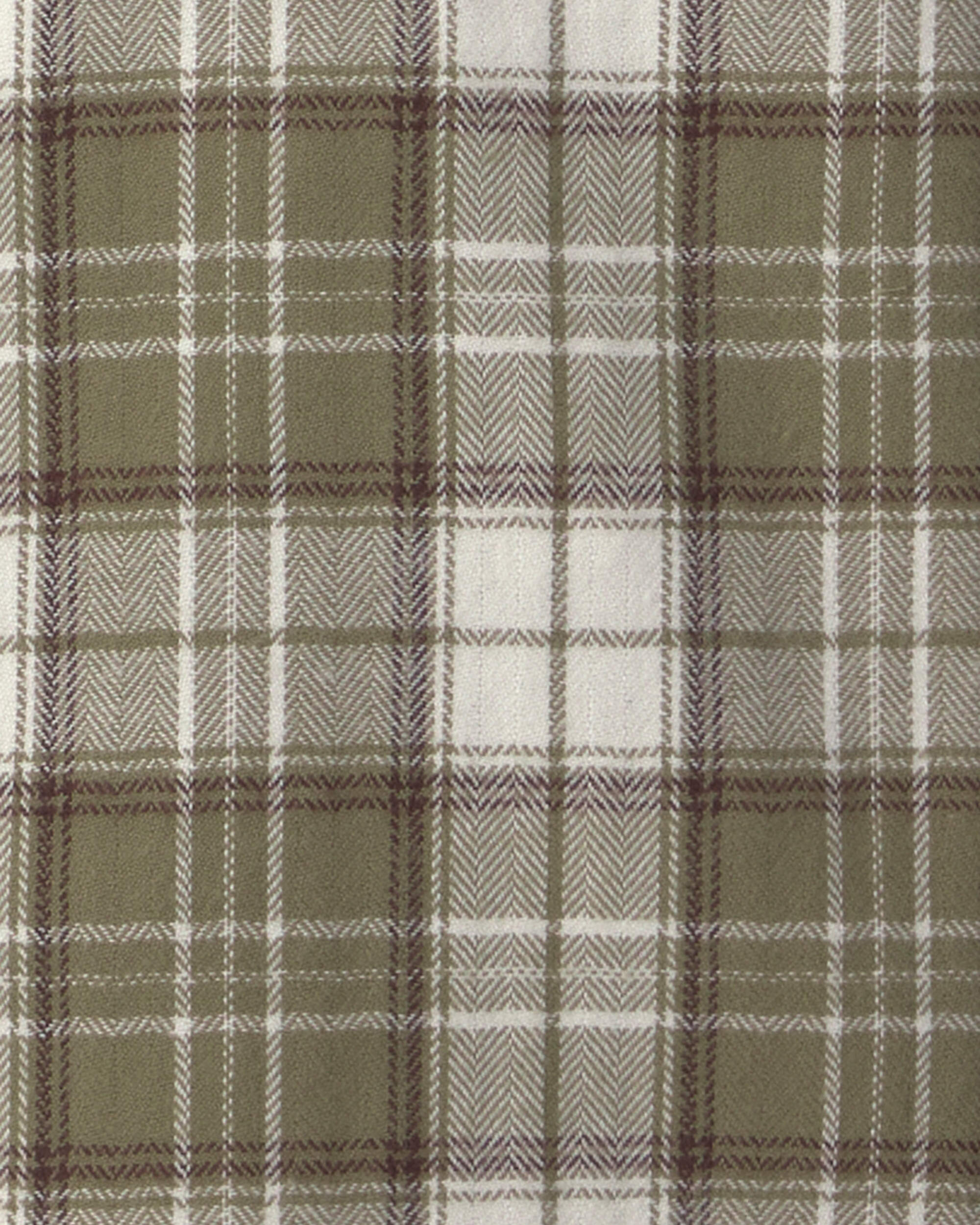 Boys Organic Cotton Flannel Button-Down Shirt