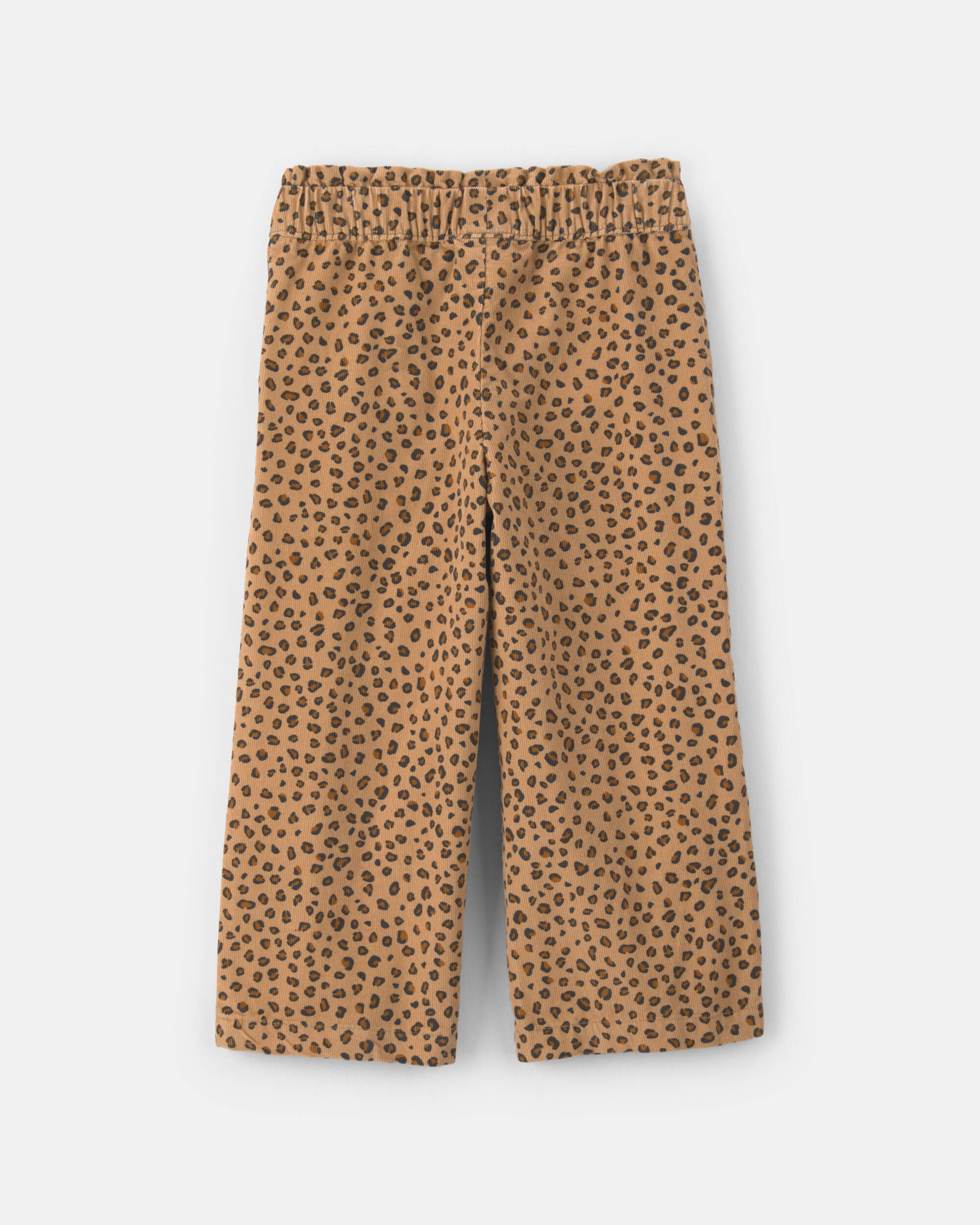 Toddler Girl Leopard Corduroy Wide-Leg Pants - Brown