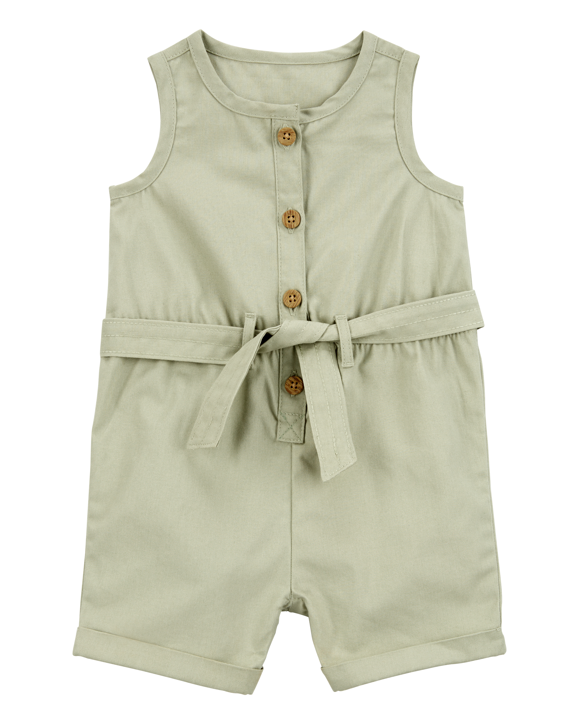 Baby Sleeveless Canvas Romper
