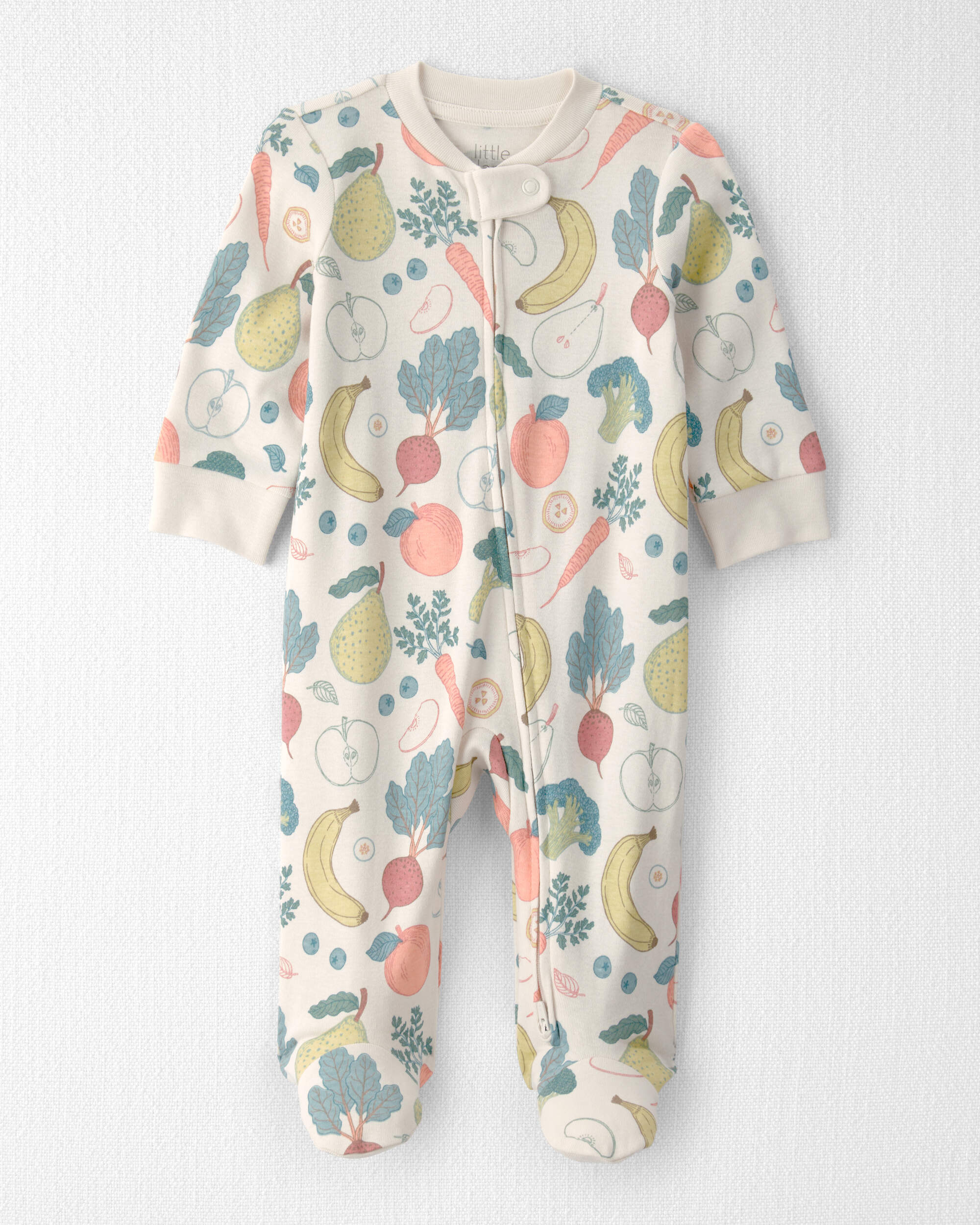 Baby Organic Cotton Sleeper Pyjama Veggie Fruit Print