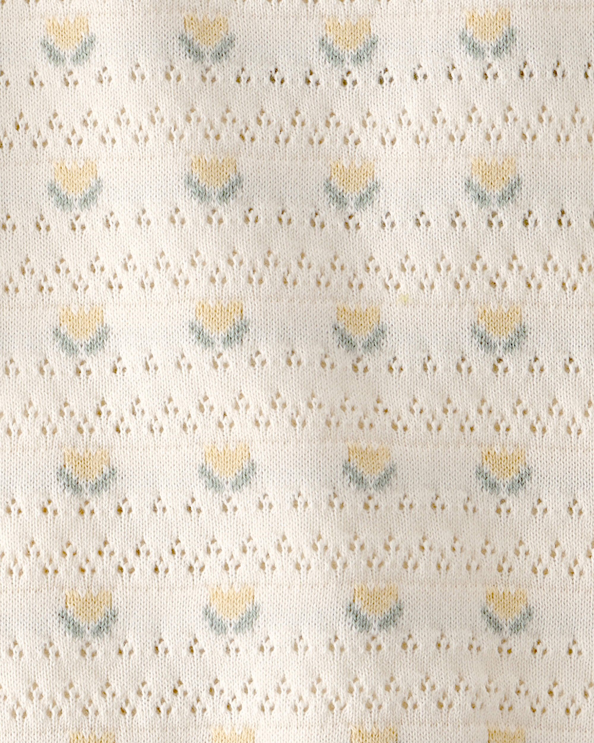 Toddler Girl Organic Cotton Sweater Knit Set Honey Floral Print