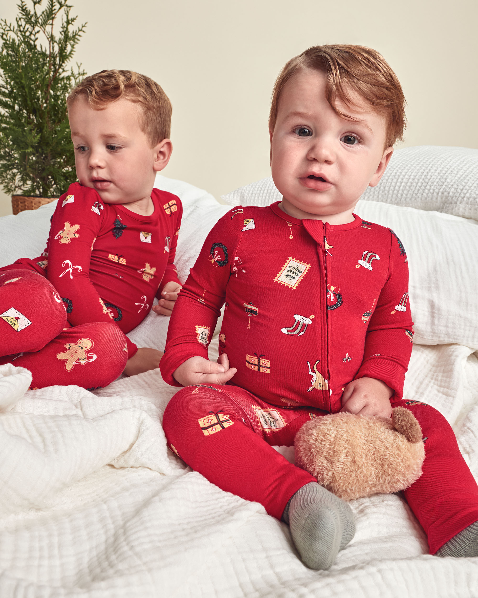 Baby Christmas PurelySoft™ 2-Way Zip Sleep & Play Pyjamas - Red