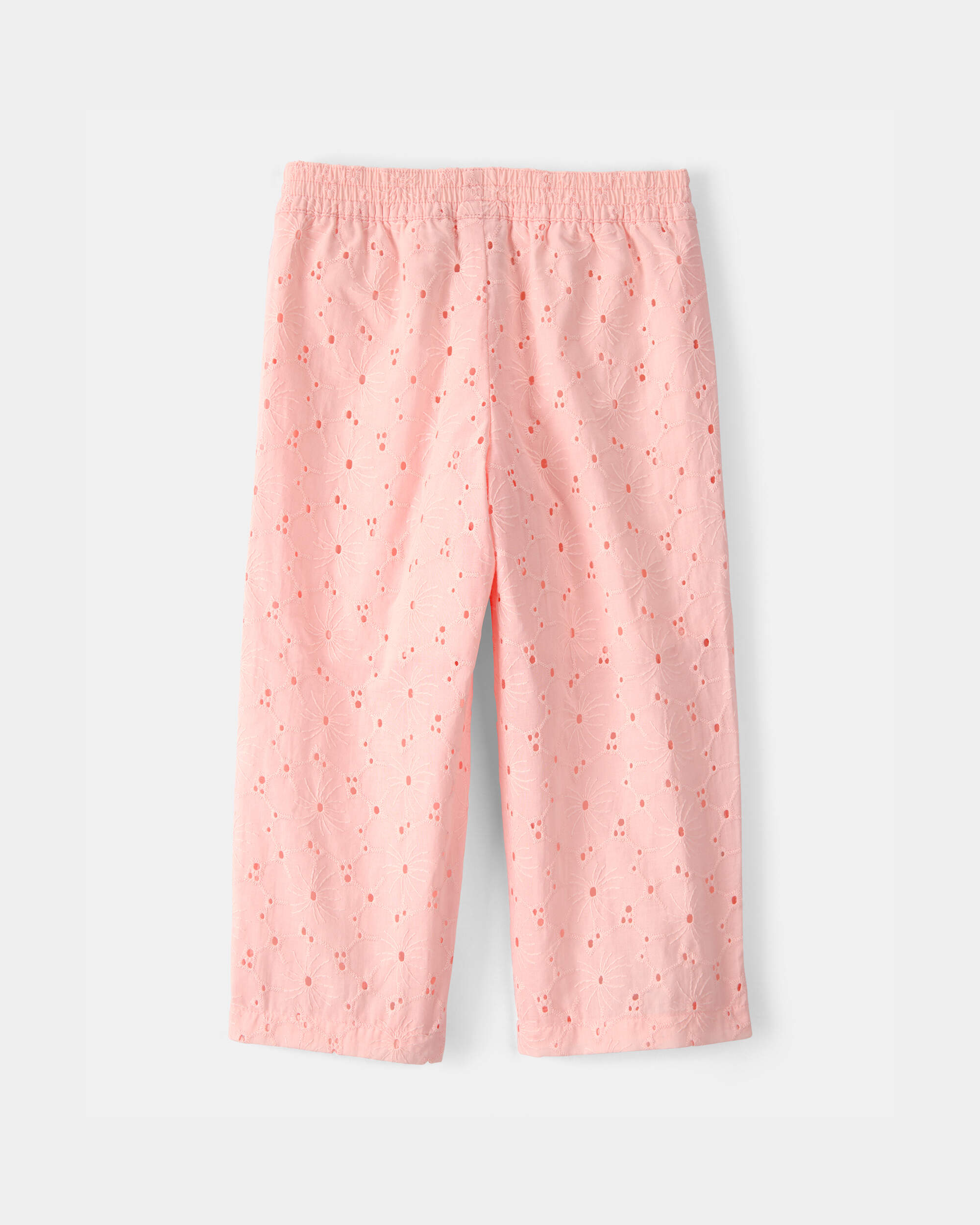 Toddler Girl Floral Eyelet Pants - Pink