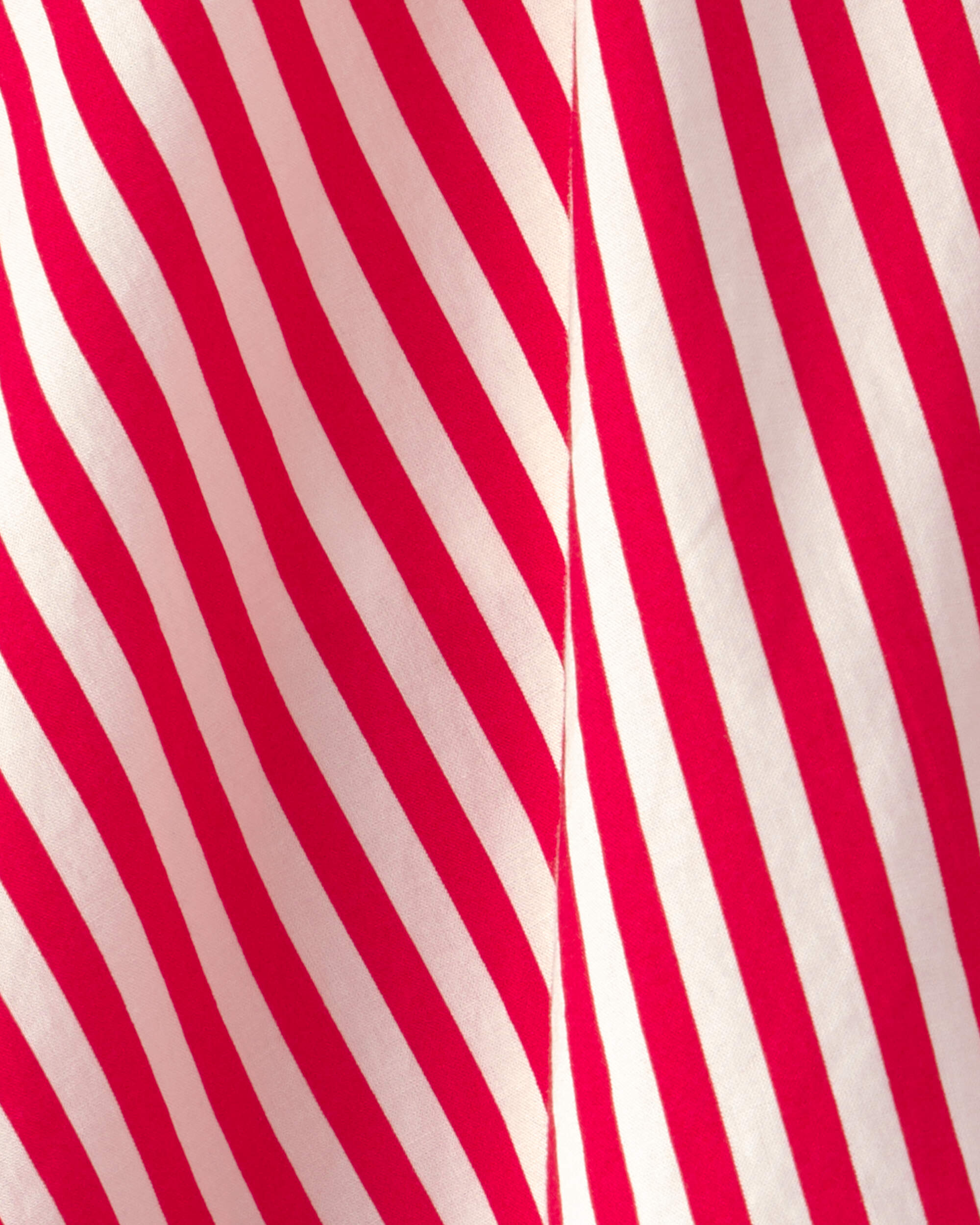 Girls Striped Skort - Red/White