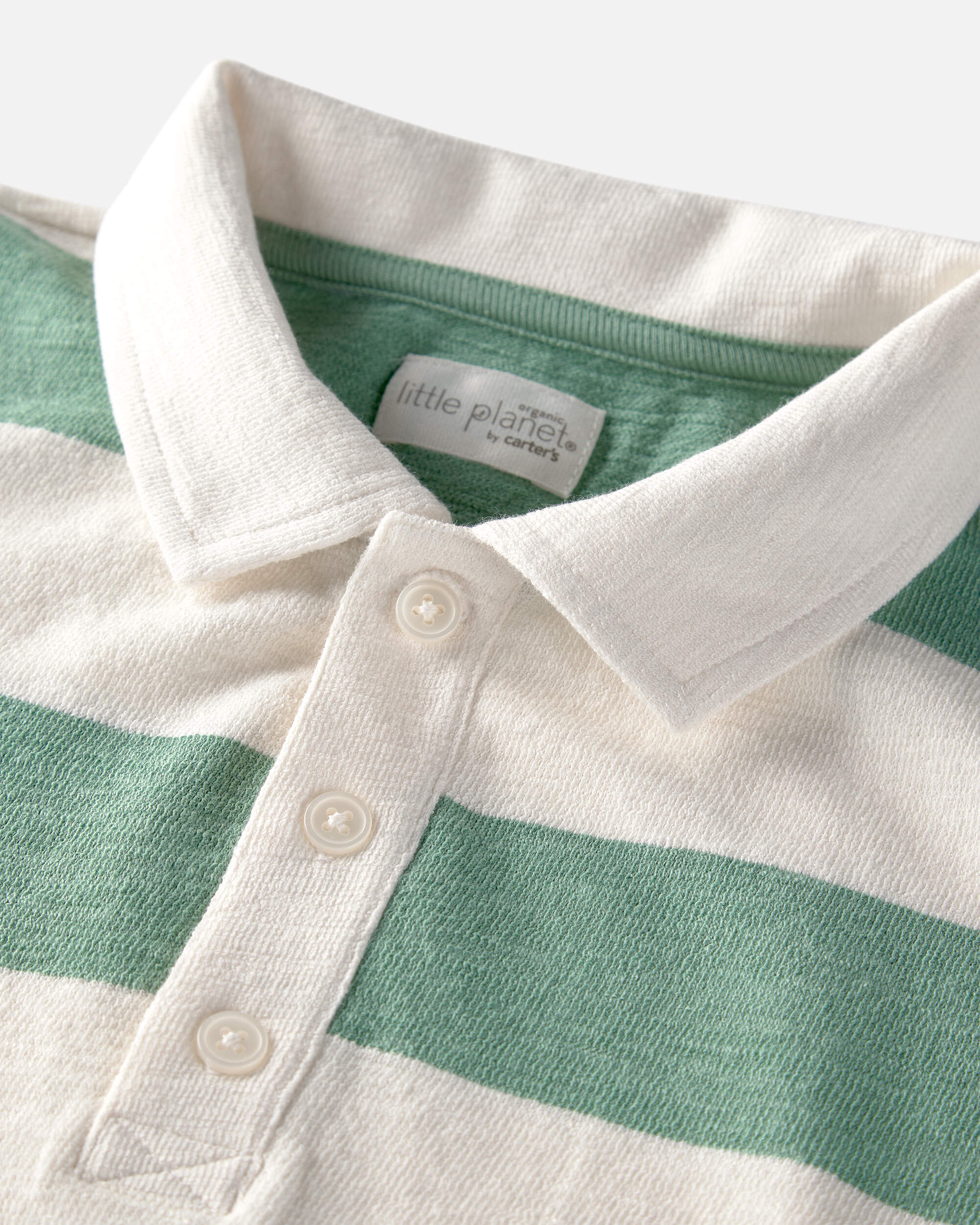 Boys Striped Collared Shirt Made with Organic Cotton