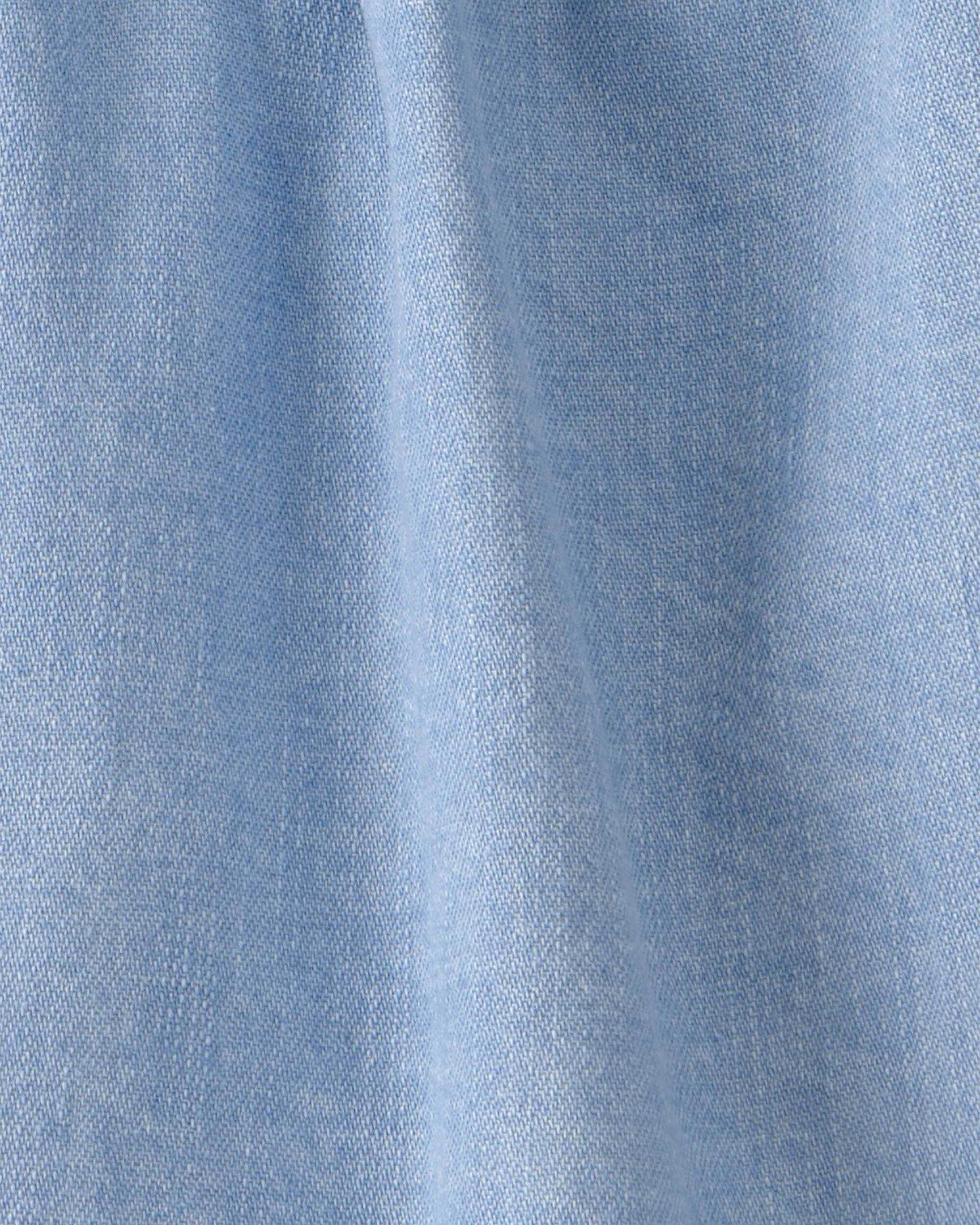 Baby Girl Organic Cotton Chambray Bodysuit Dress