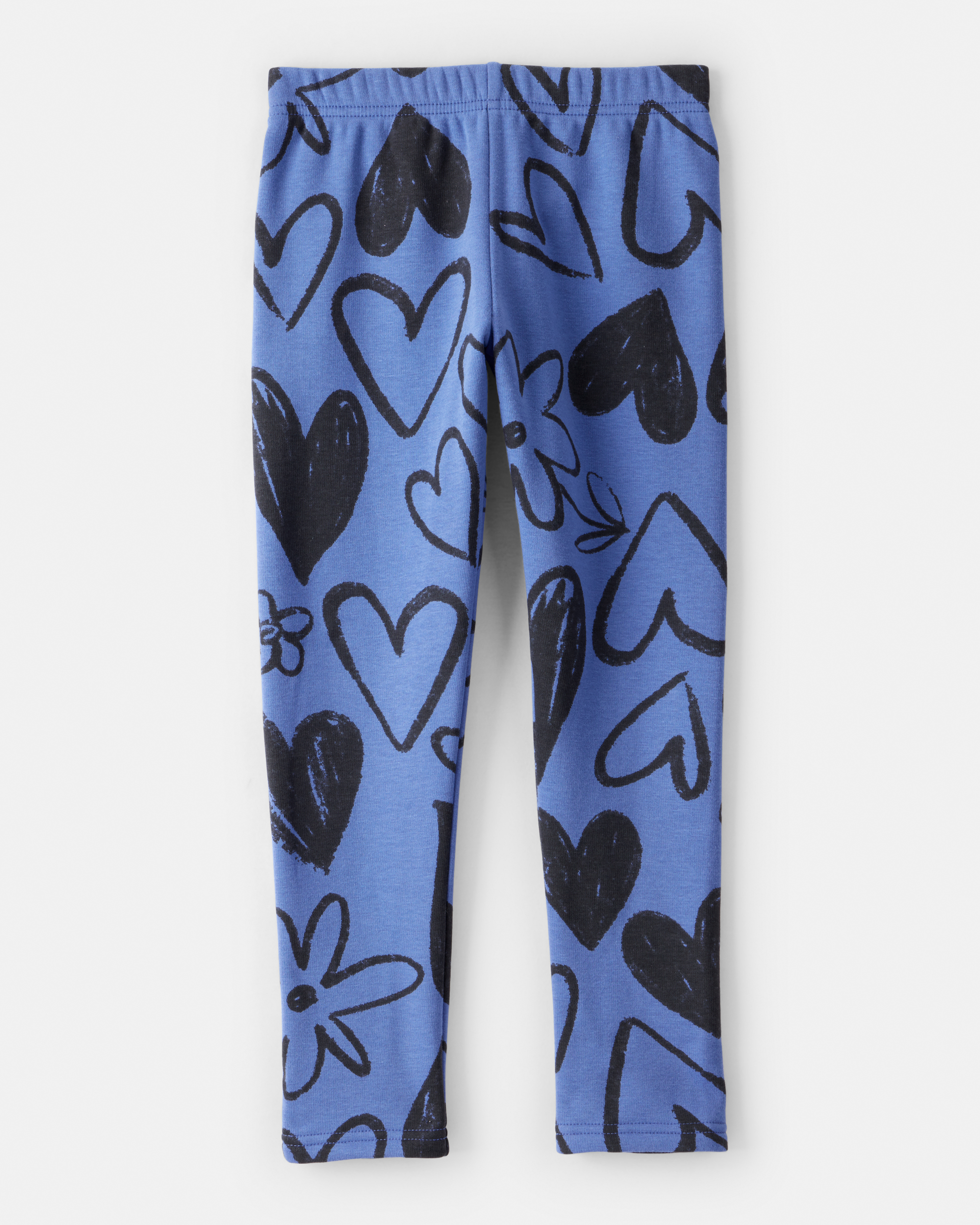Kid Heart Pull-On Stretch Cozy Leggings - Blue