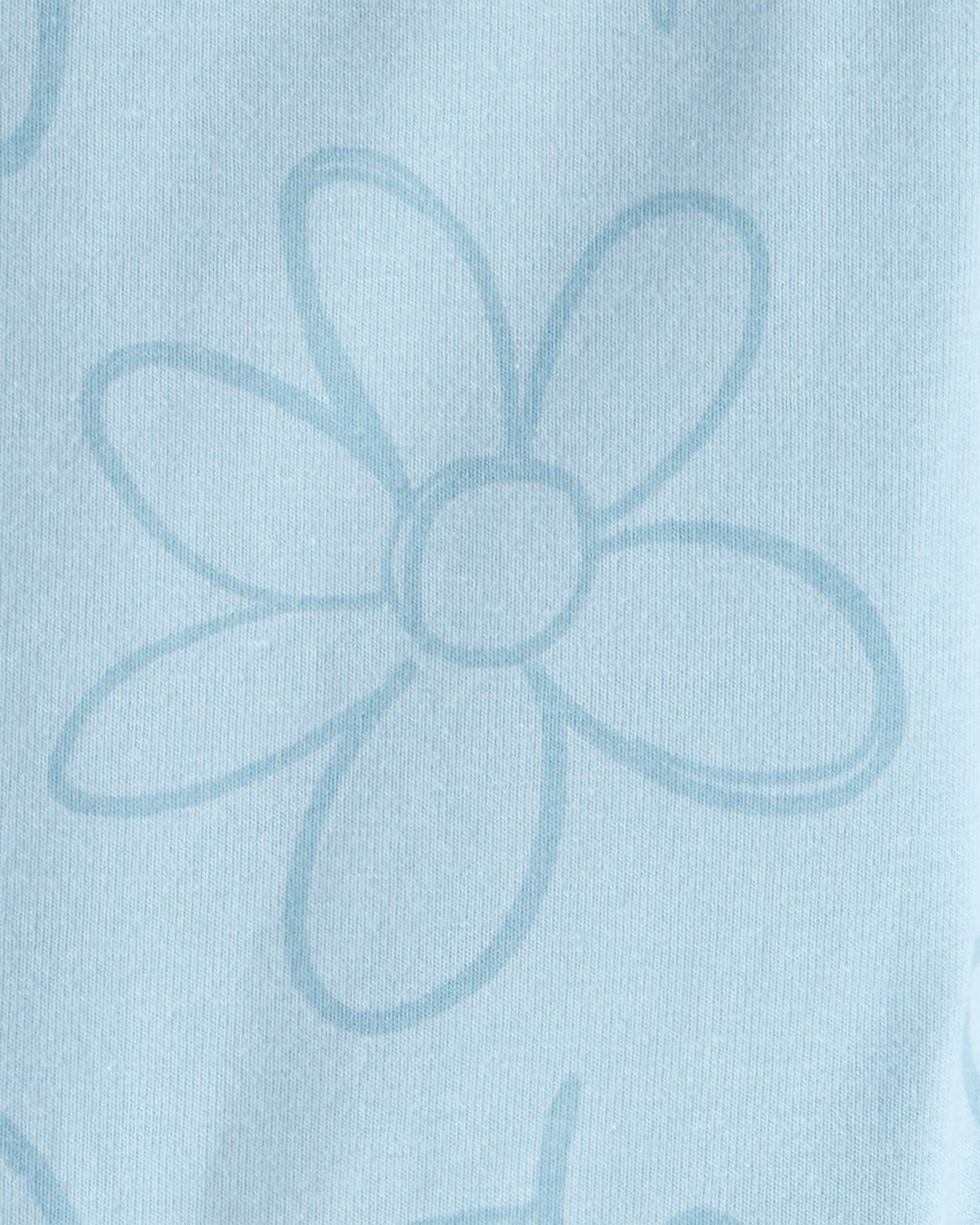 Baby Girl Floral Ladybug Bike Shorts - Blue