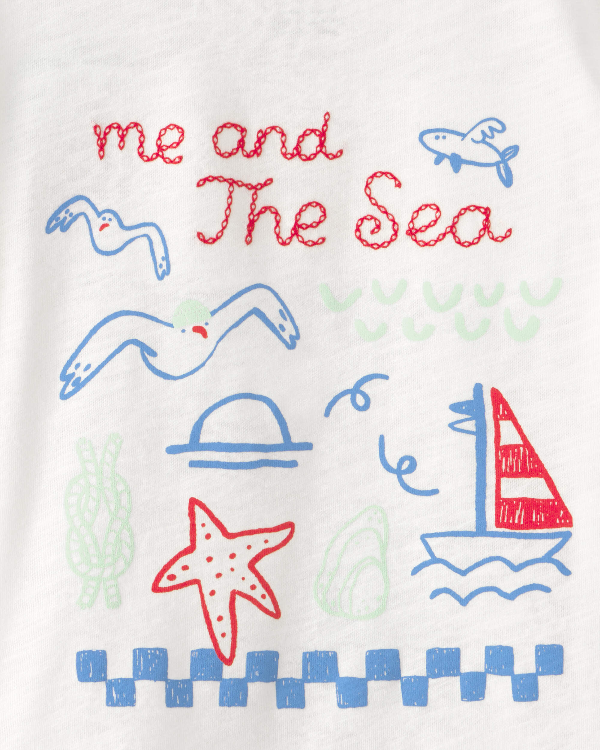 Baby 'Ahoy There' Graphic Tee - White