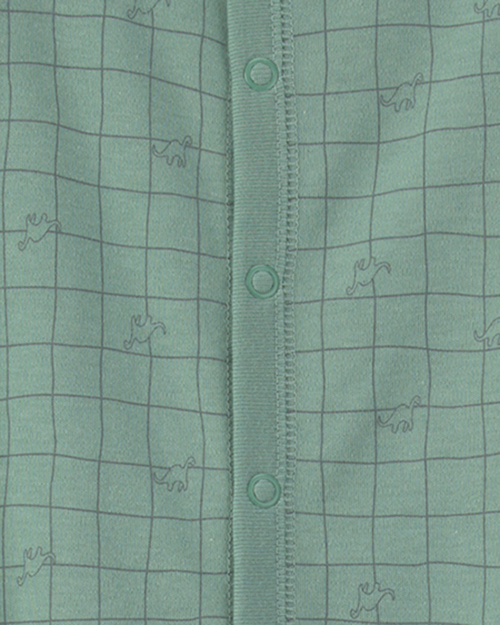 Baby Boy Dinosaur 100% Cotton Sleeper - Green