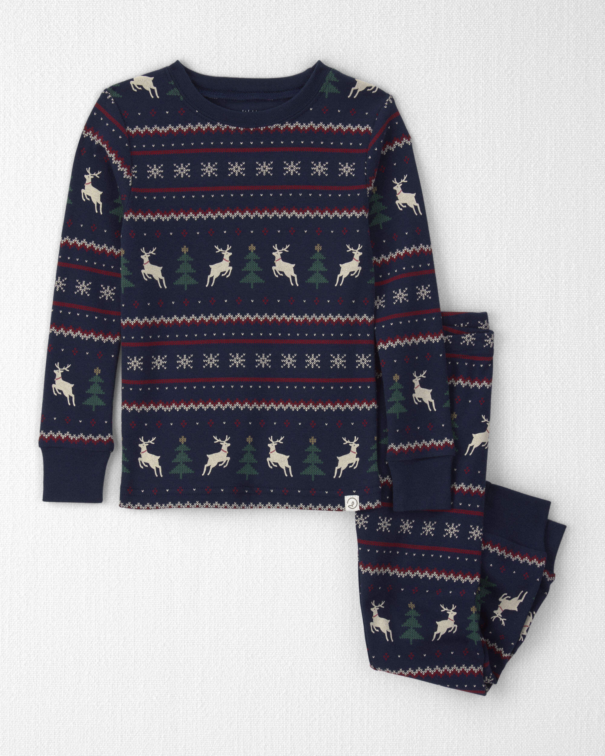 Toddler 2-Piece Organic Cotton Fair Isle Pyjamas