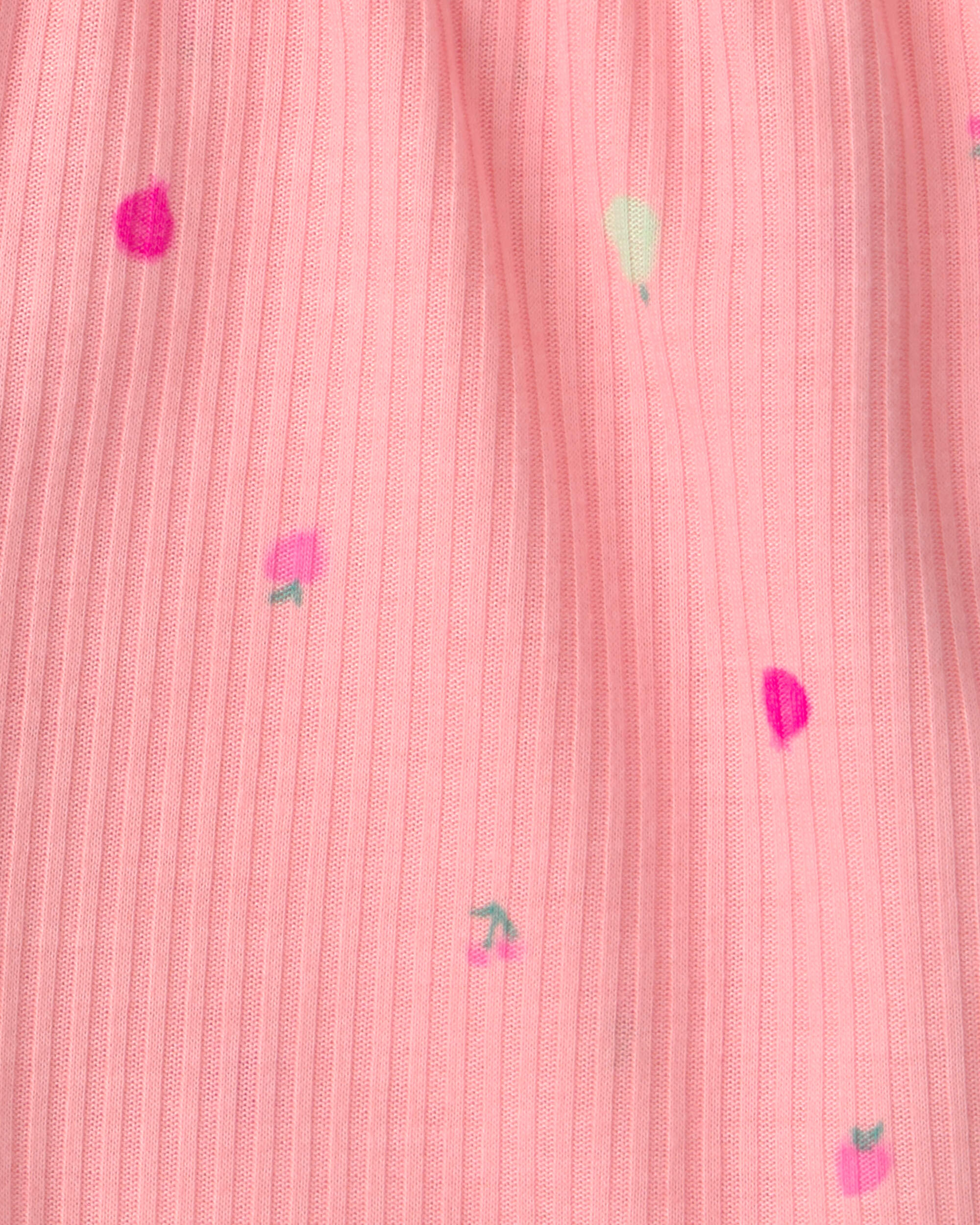 Toddler Girl Fruit Short-Sleeve Loose Fit 2-Piece pyjama Set - Pink