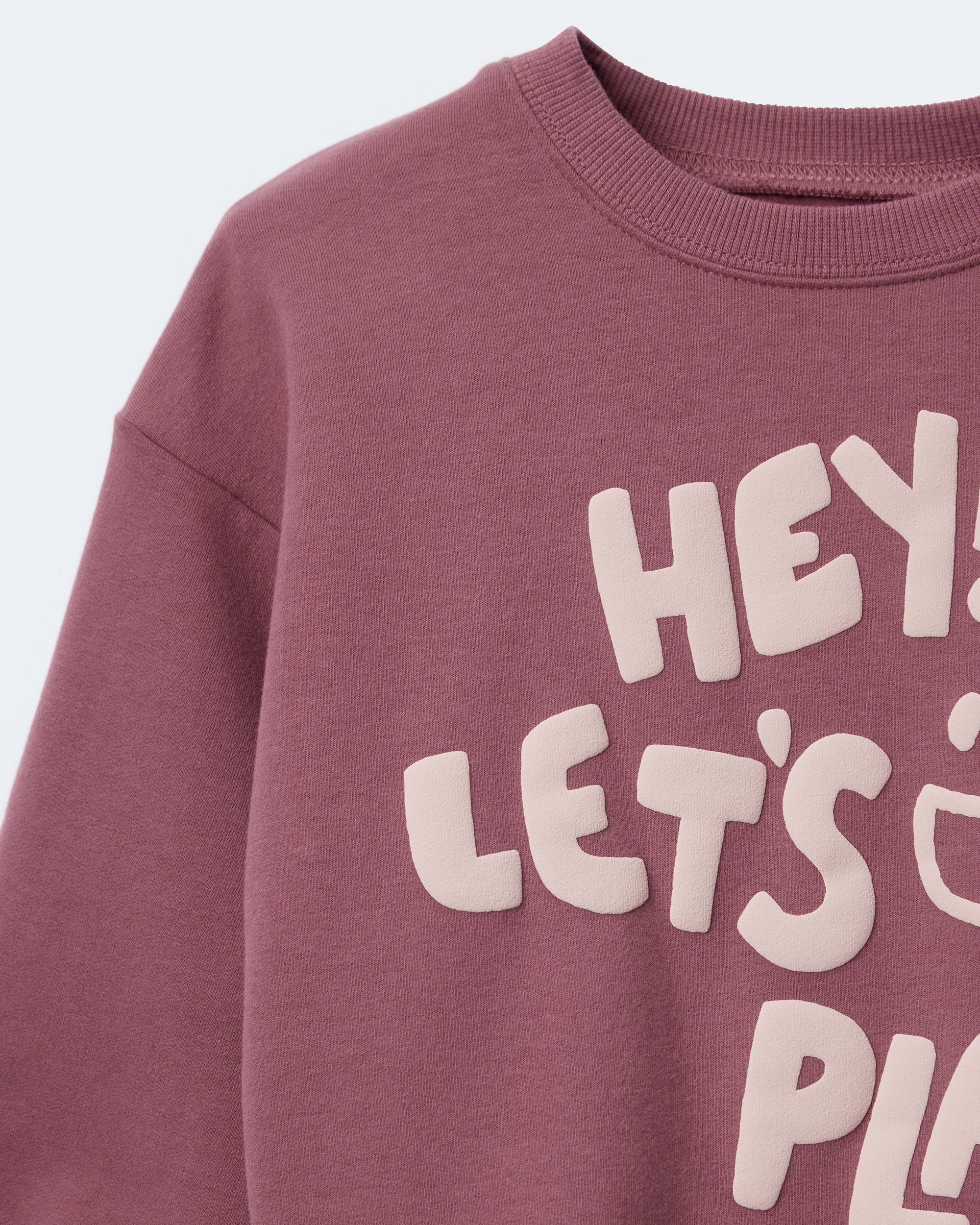Toddler Hey, Let's Play Dolman-Sleeve Sweatshirt - Burgundy