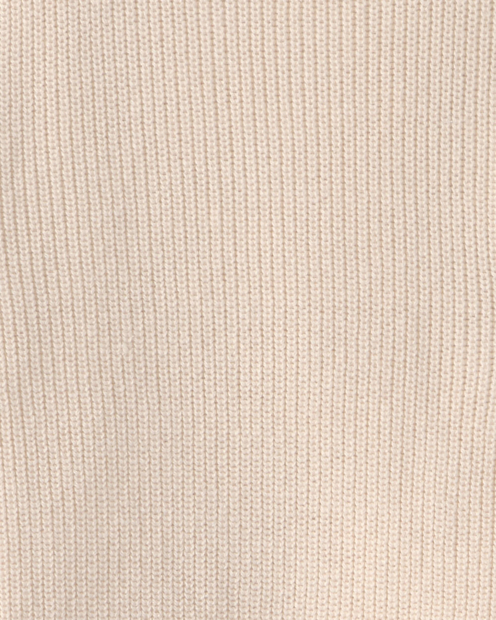 Kids Organic Cotton Zip-Up Jacket Cream