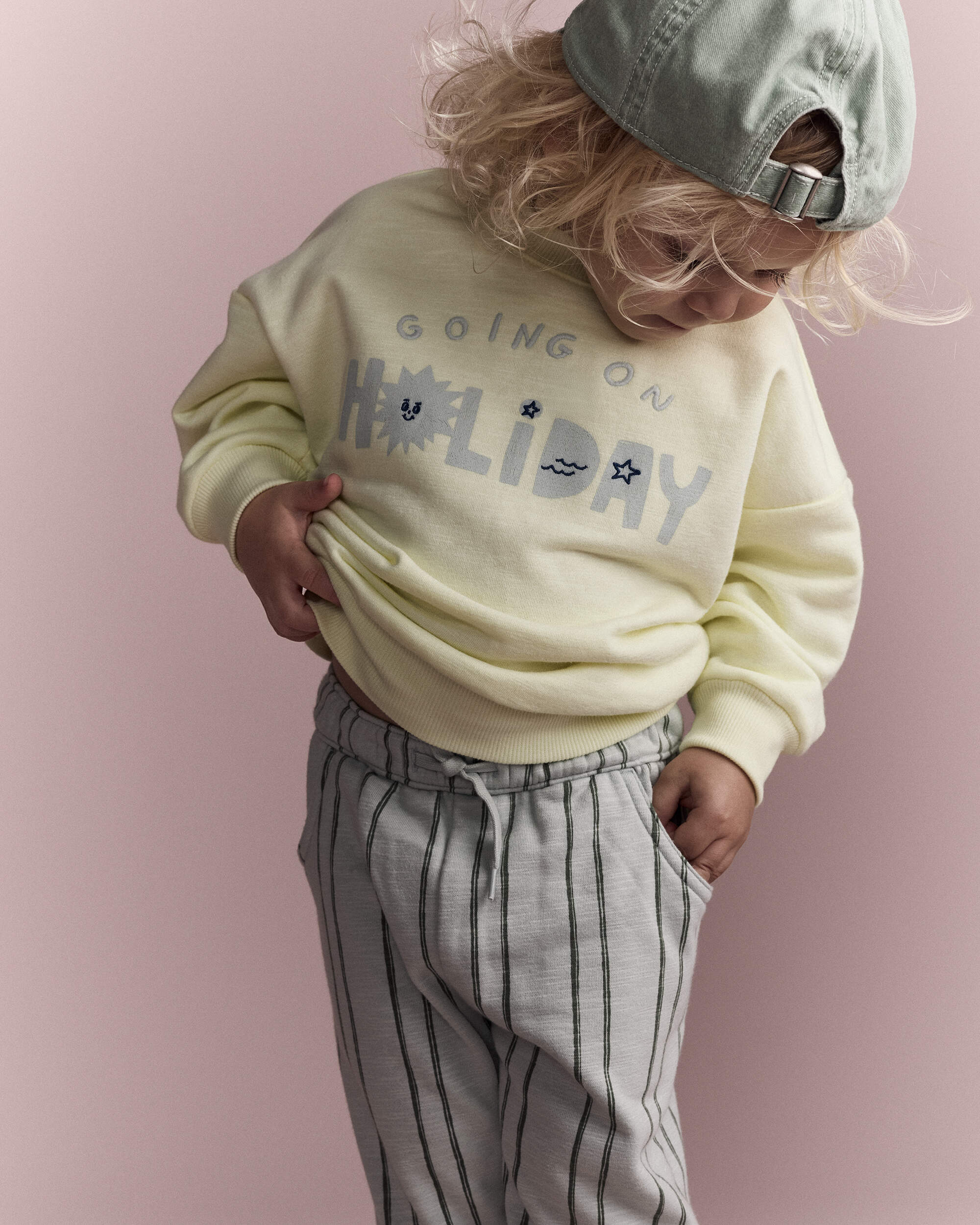 Toddler 'Going On Holiday' Dolman-Sleeve Sweatshirt - Yellow