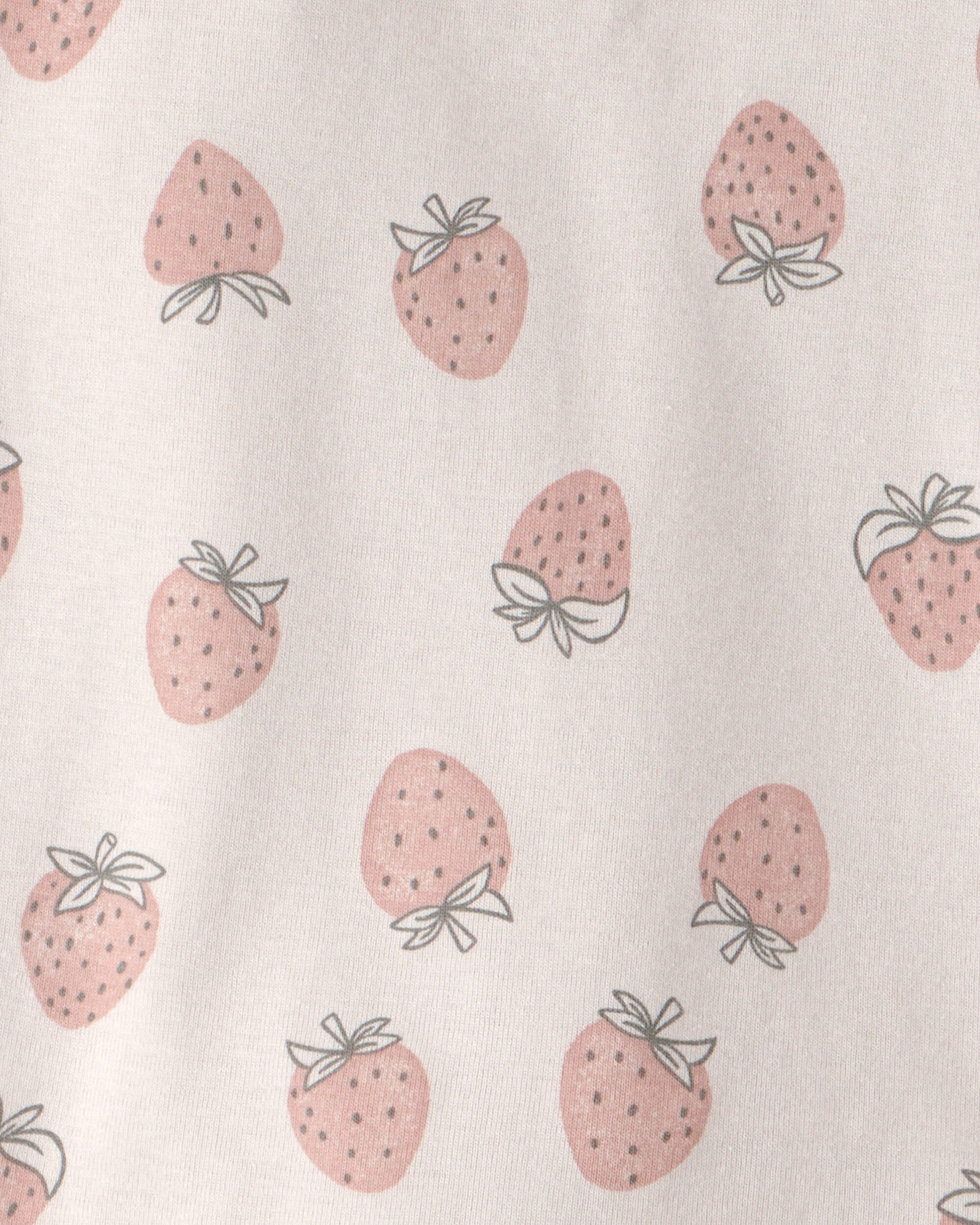 Girls 2-Piece Organic Cotton Pyjama Strawberry-Print