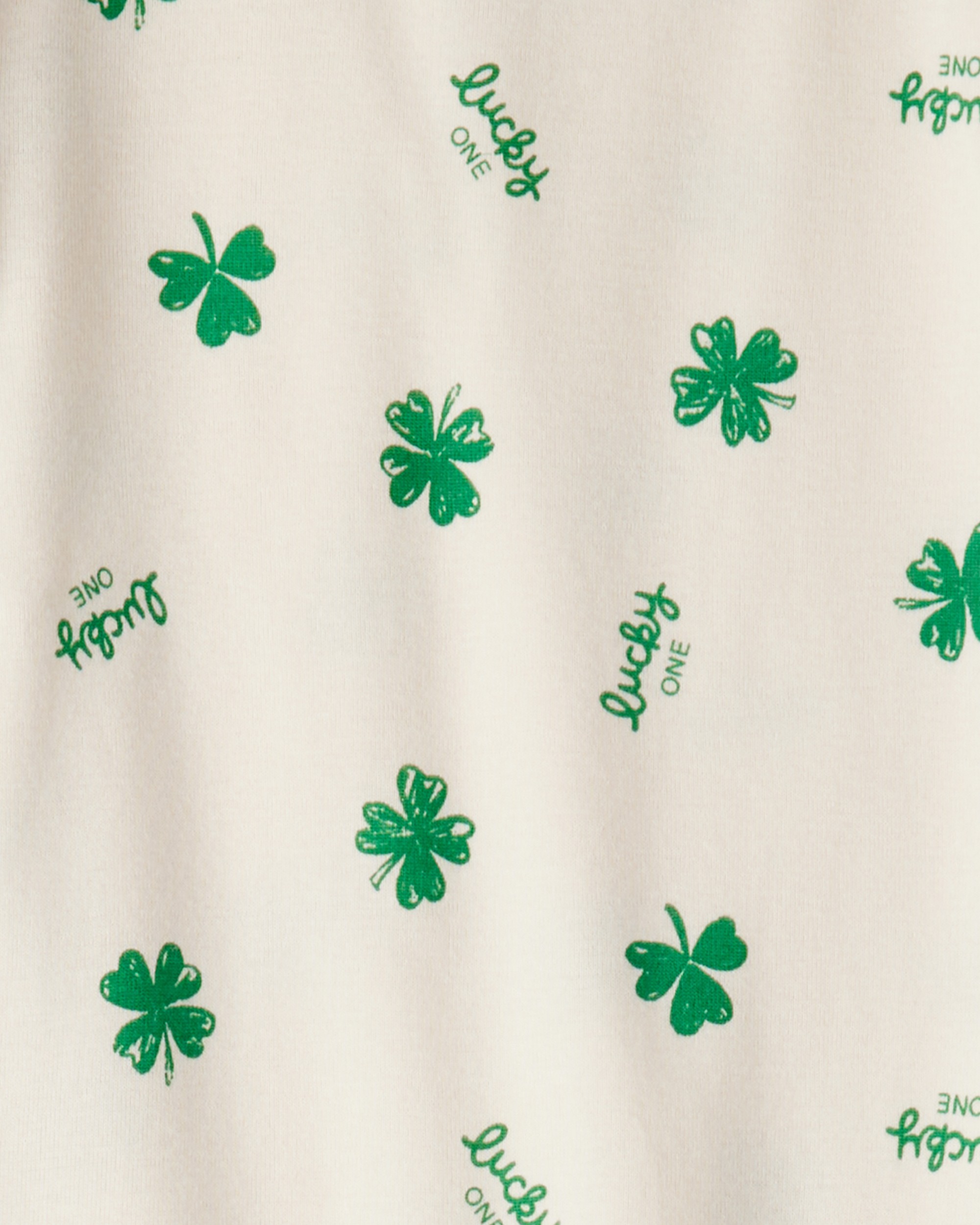 Kid St. Patrick's Day 100% Cotton Snug Fit 2-Piece Pyjamas - Ivory