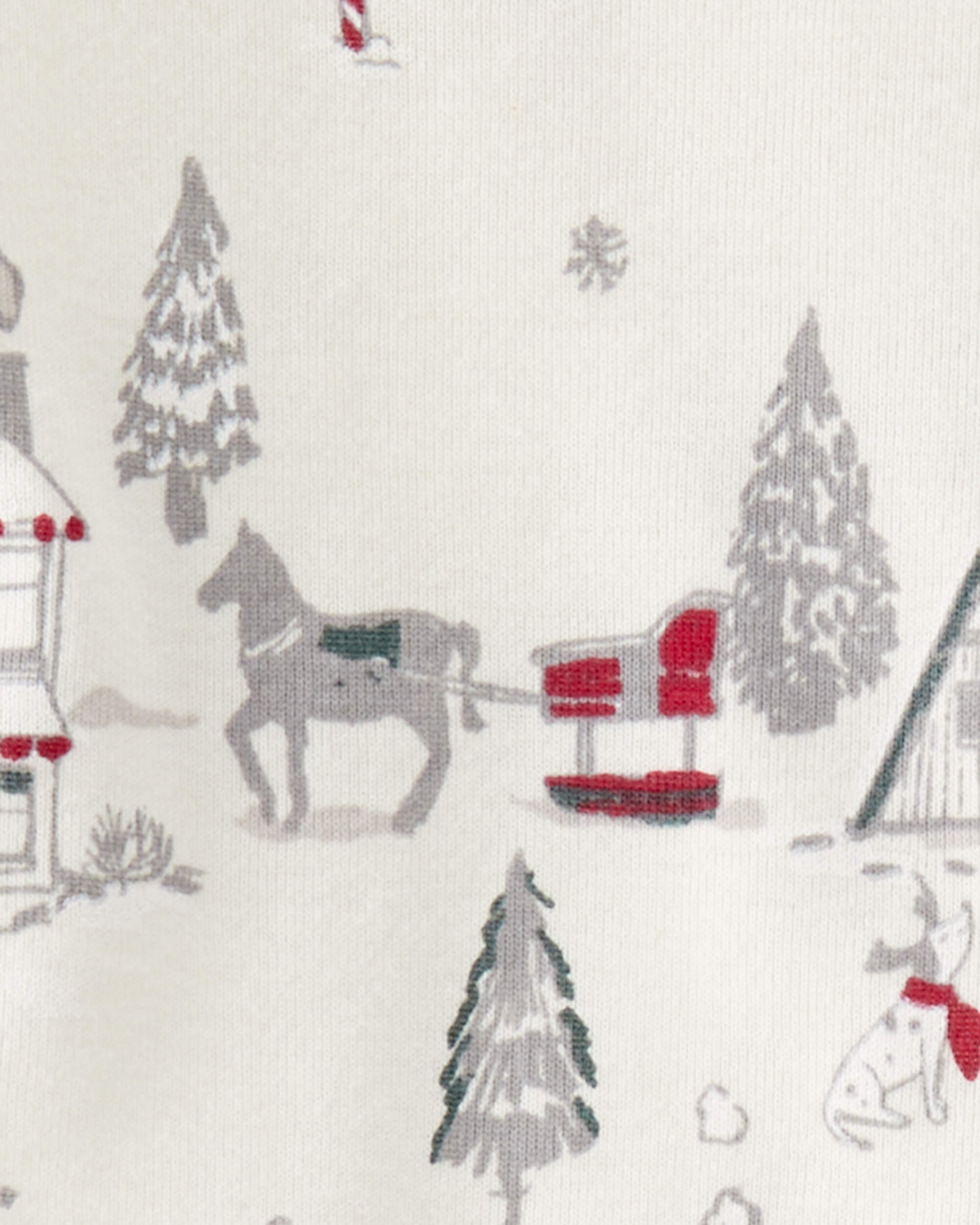 Baby Organic Cotton Pyjamas Set Winter Village