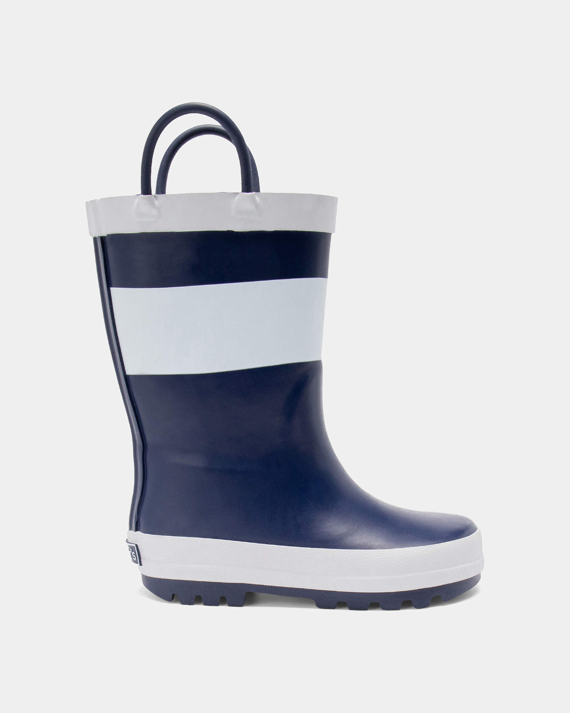 Toddler Boy Striped Rain Boots - Navy/White