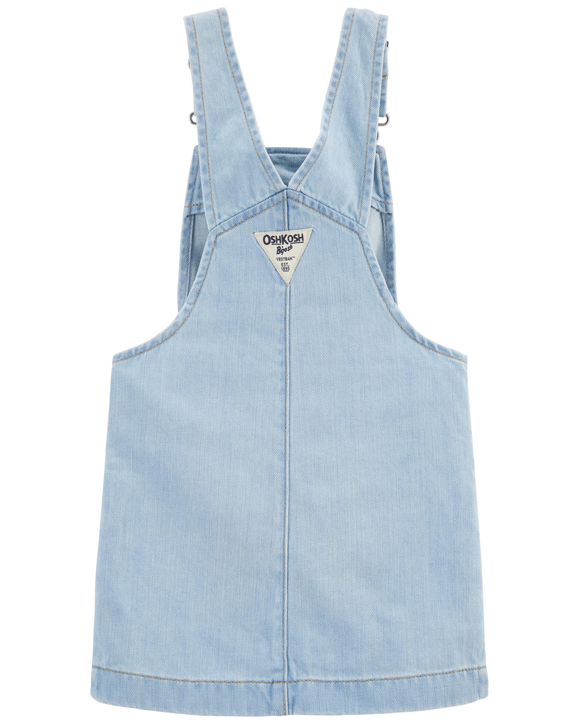 Girls denim jumper dress top