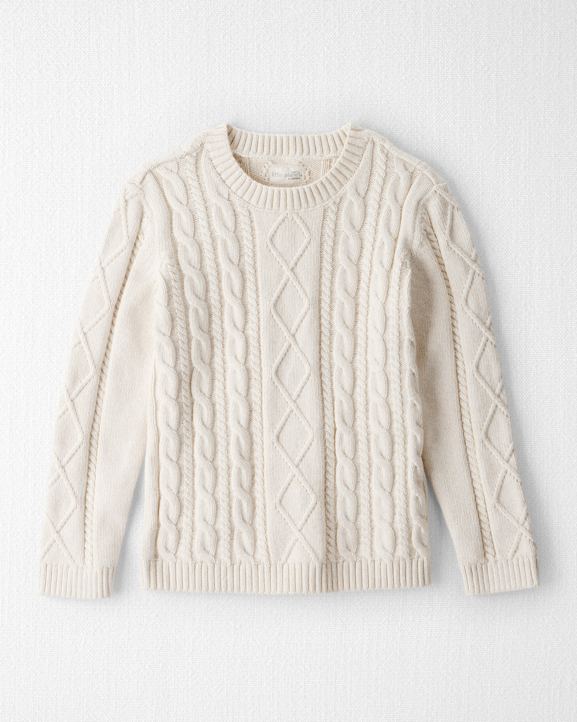 Kid Organic Cotton Cable Knit Sweater