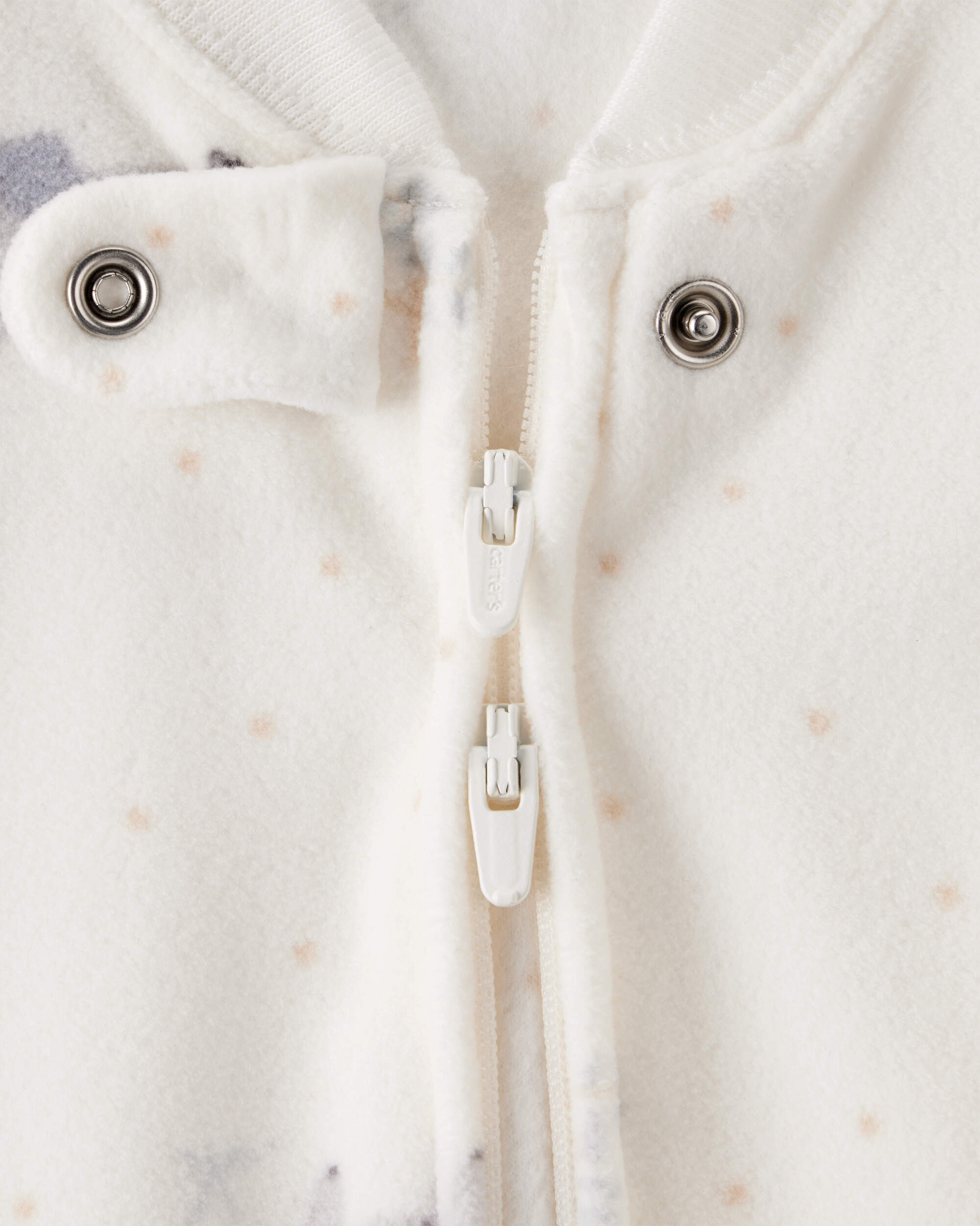 Baby Elephant Print Long-Sleeve Wearable Blanket - White