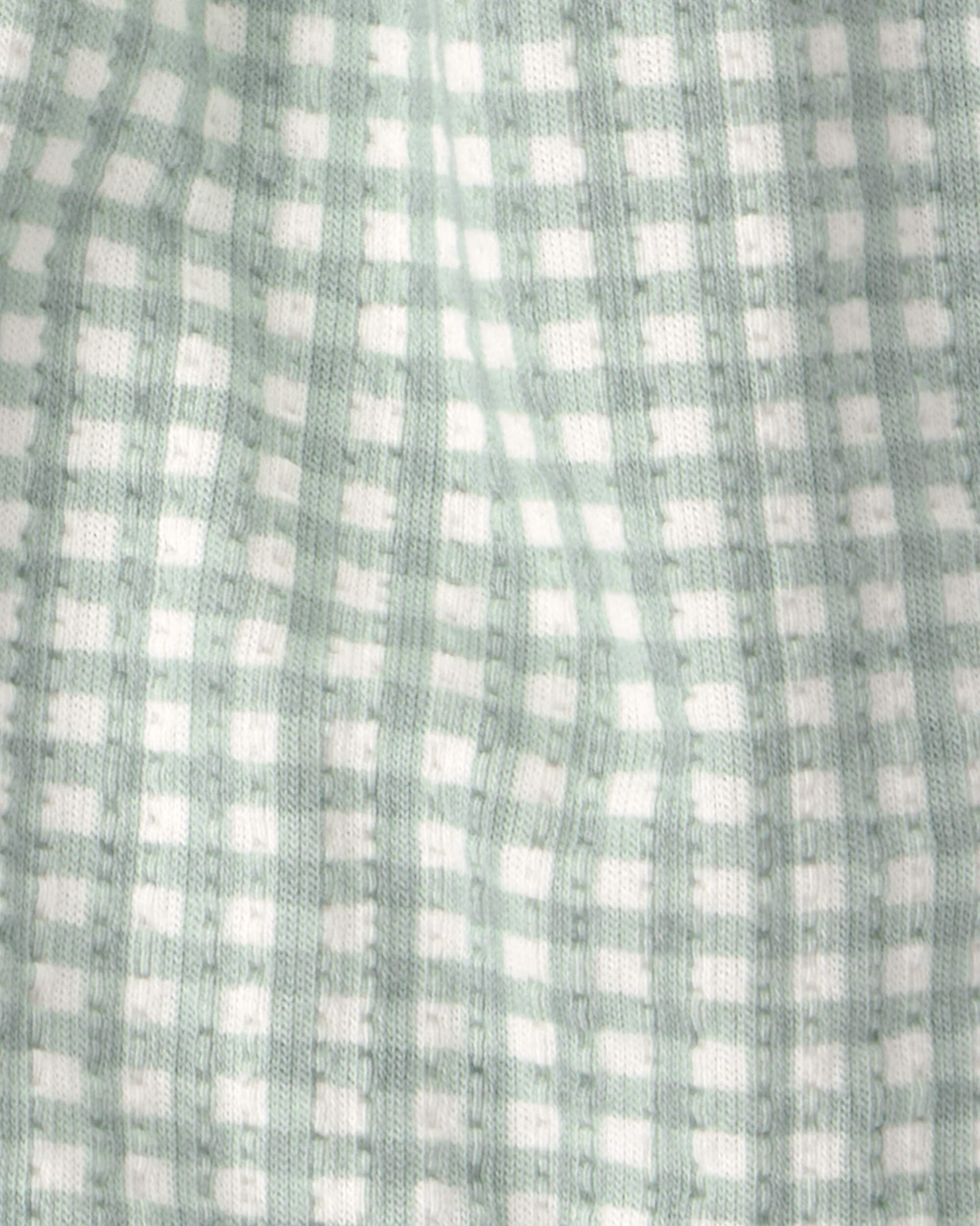 Baby Girl 3-Piece Gingham Top & Short Set - Green