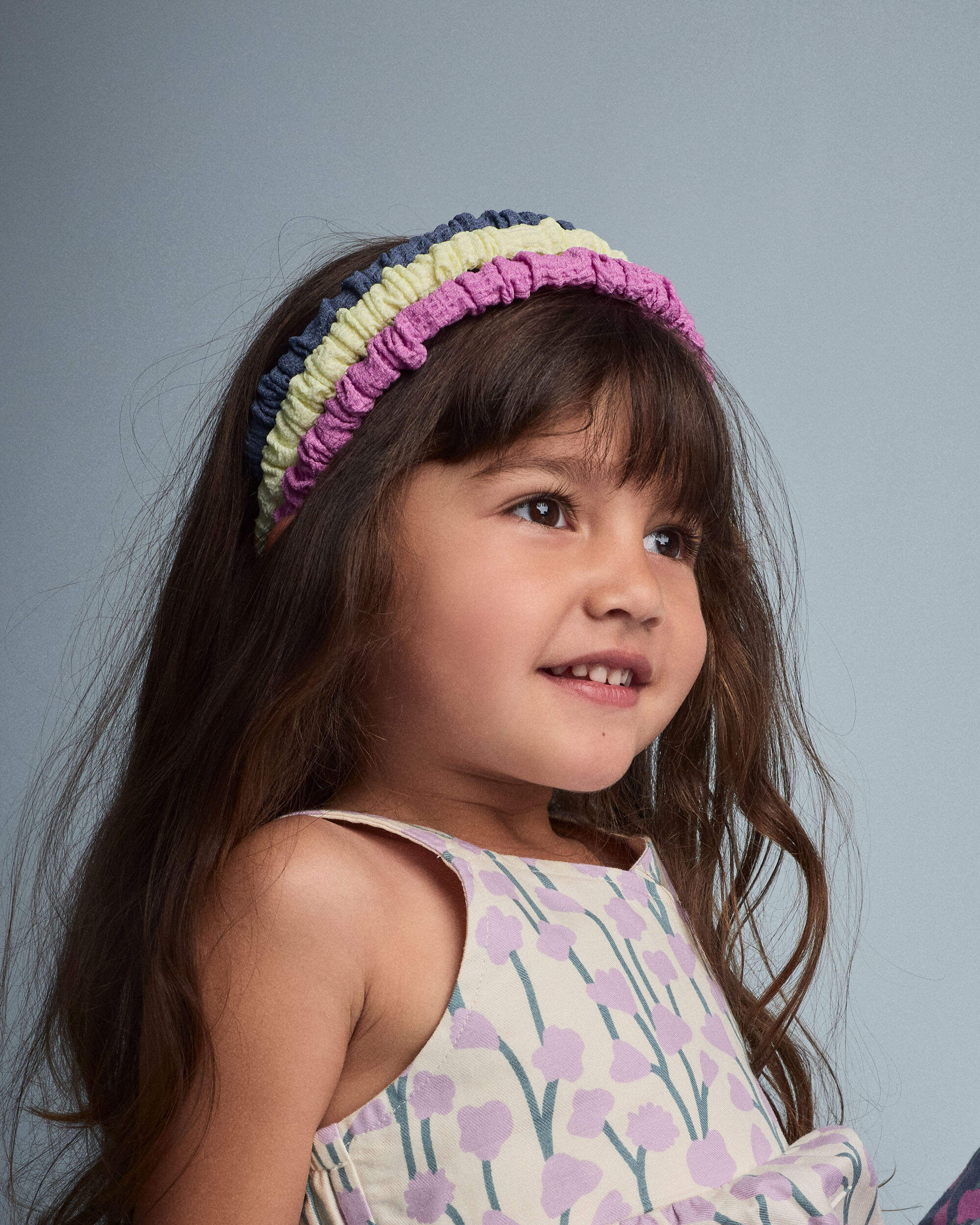 Toddler Girl 3-Pack Headbands - Dark Grey/Yellow/Purple