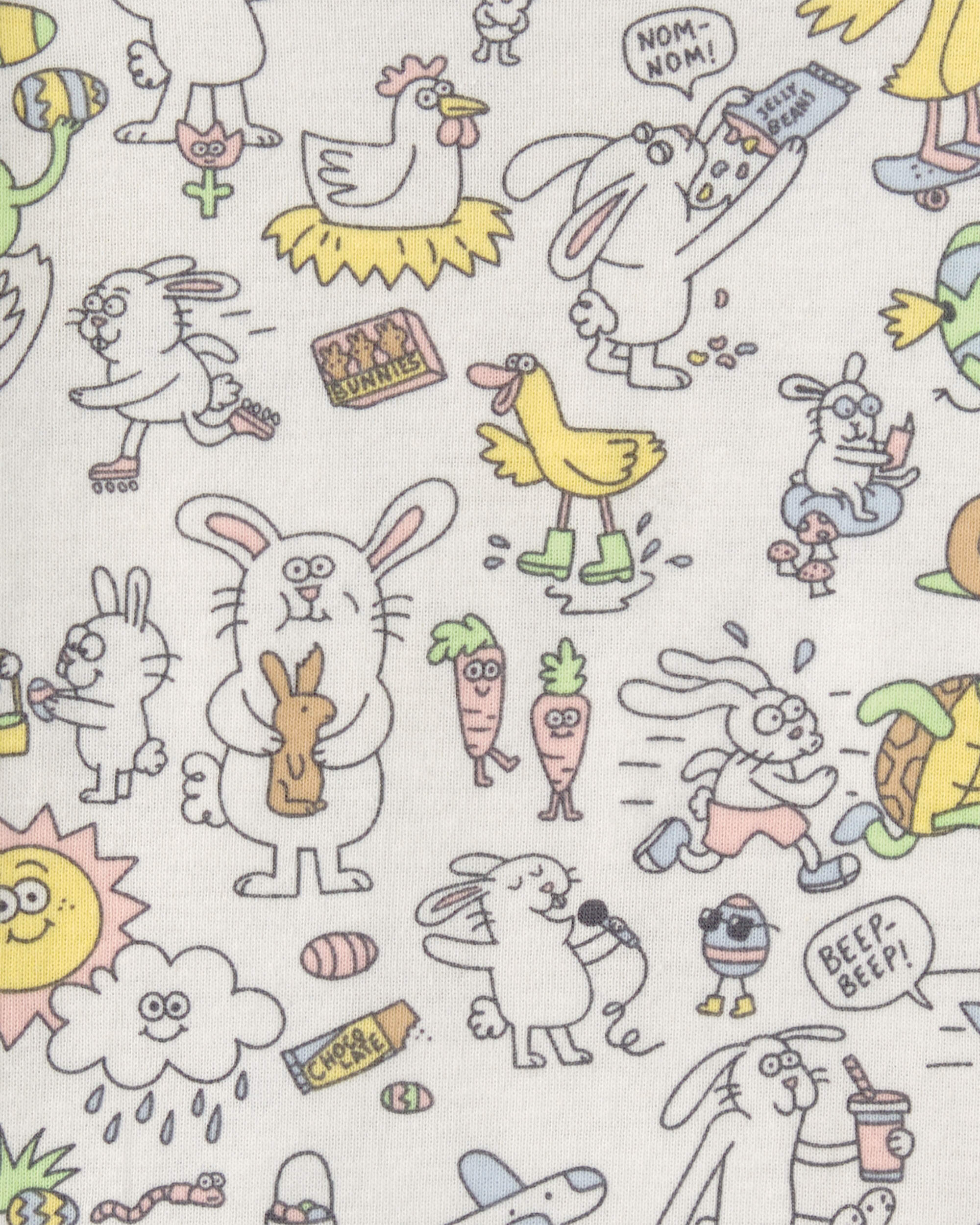 Toddler Easter Scavenger Hunt 100% Cotton Snug Fit 2-Piece Pyjama Set - Ivory