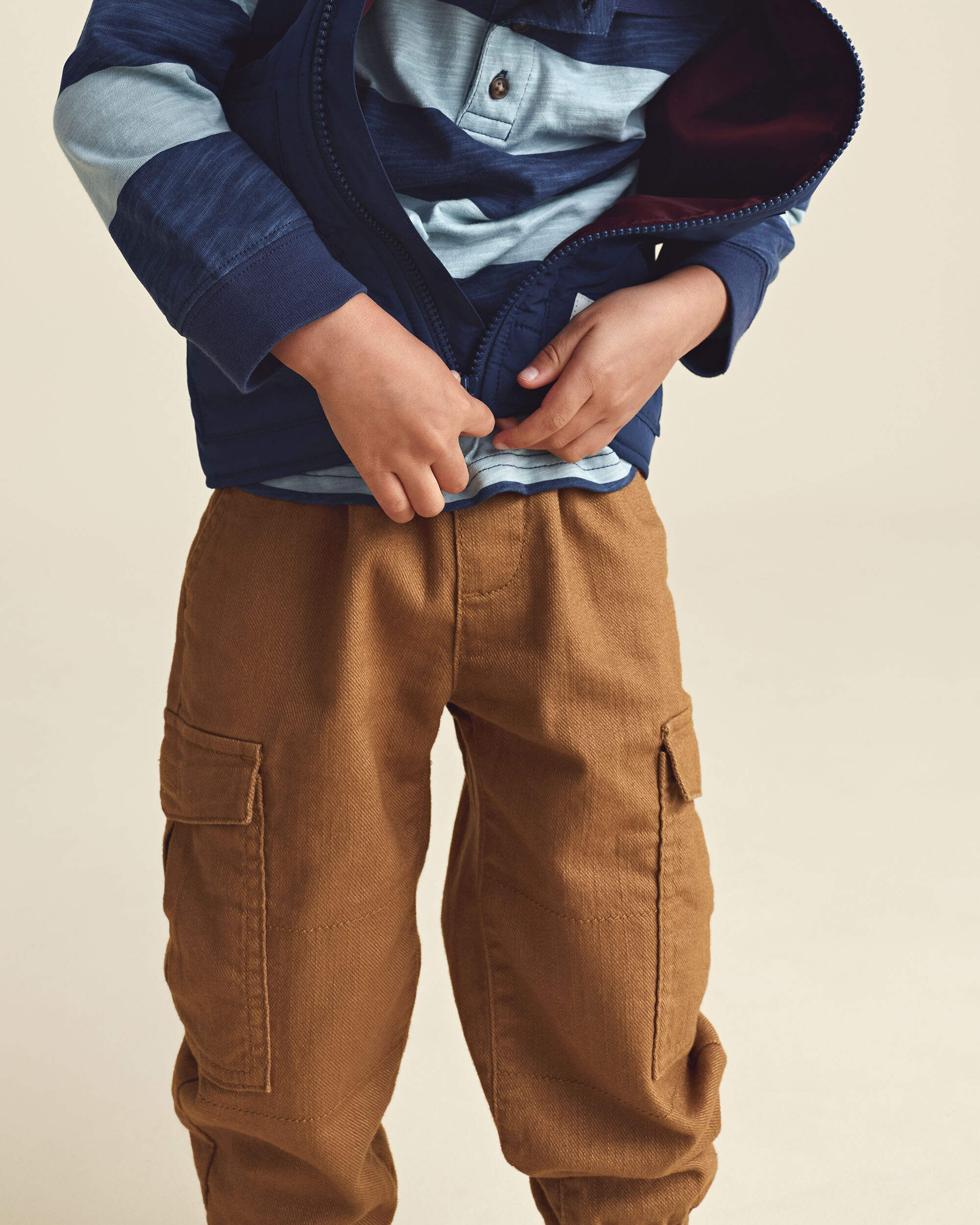 Toddler Boy Cargo Joggers – Khaki