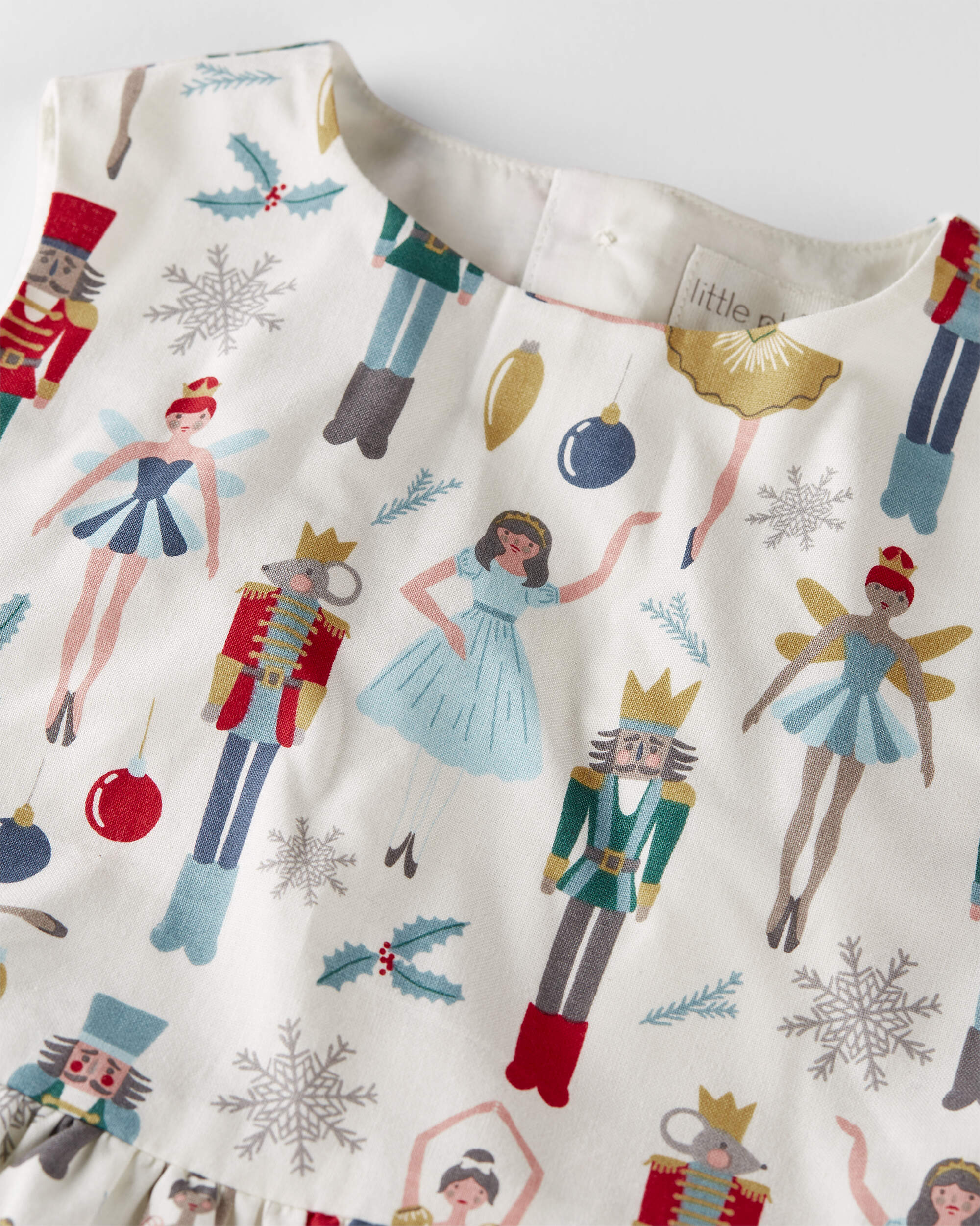 Toddler Girl Organic Cotton Dress Nutcracker Print