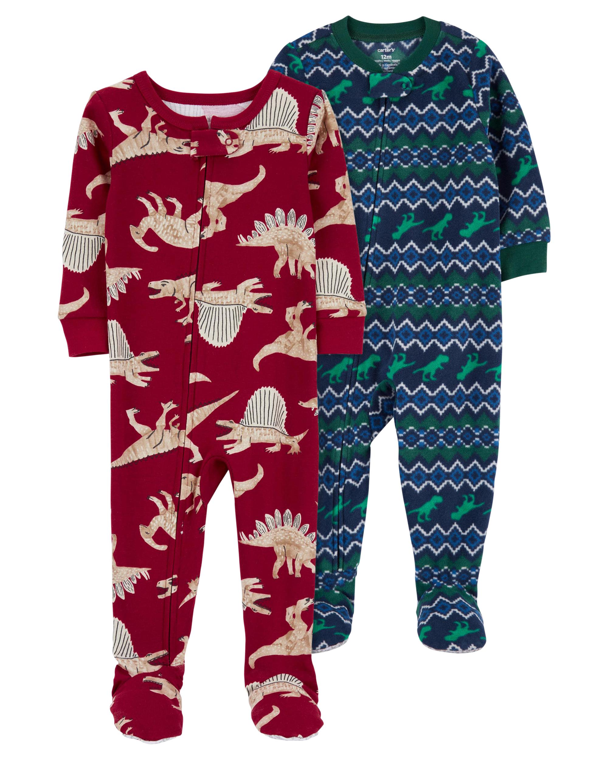 Toddler 2-Pack Footie 1-Piece Pyjamas Set