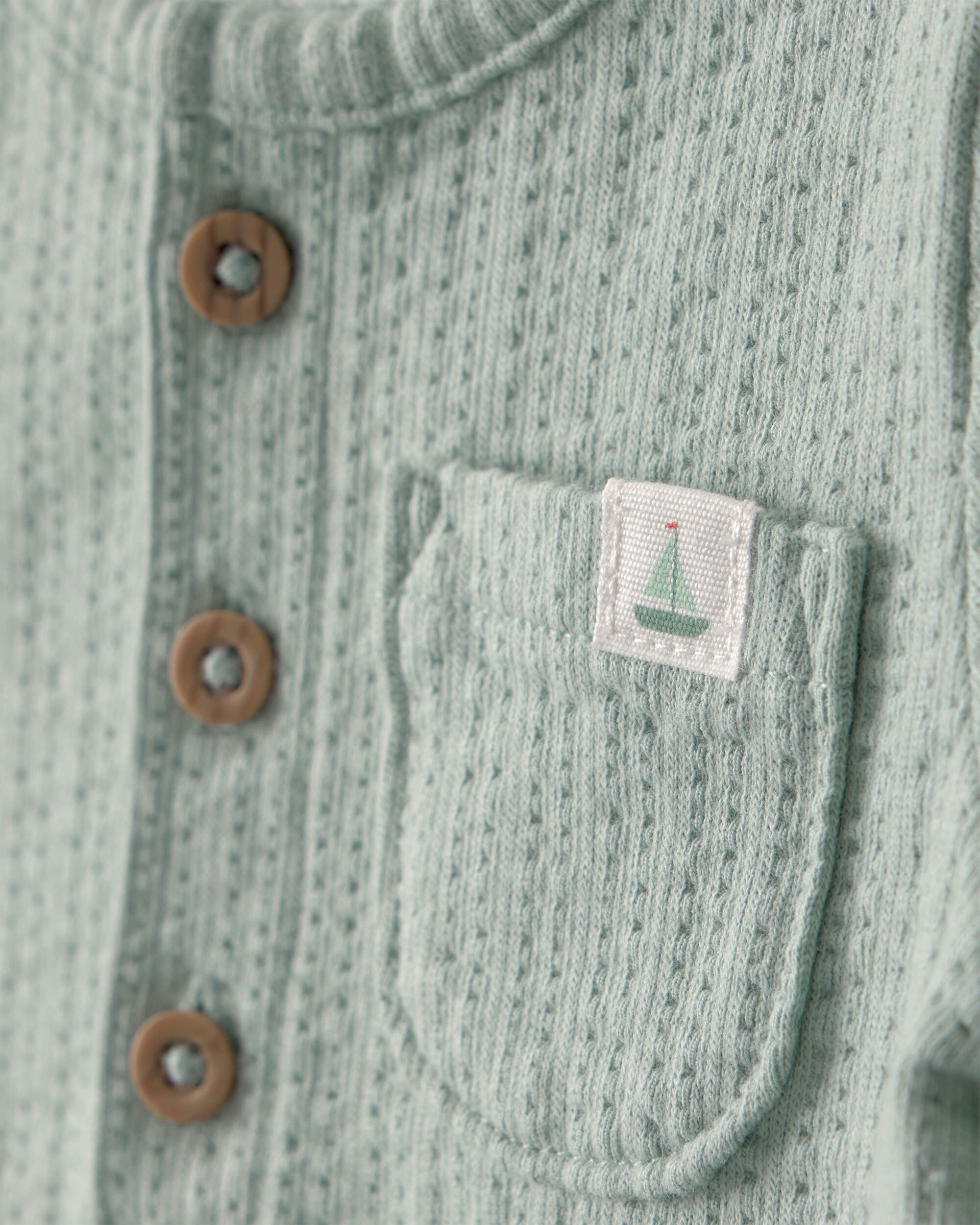 Baby 2-Piece Gingham Top & Short Set - Green