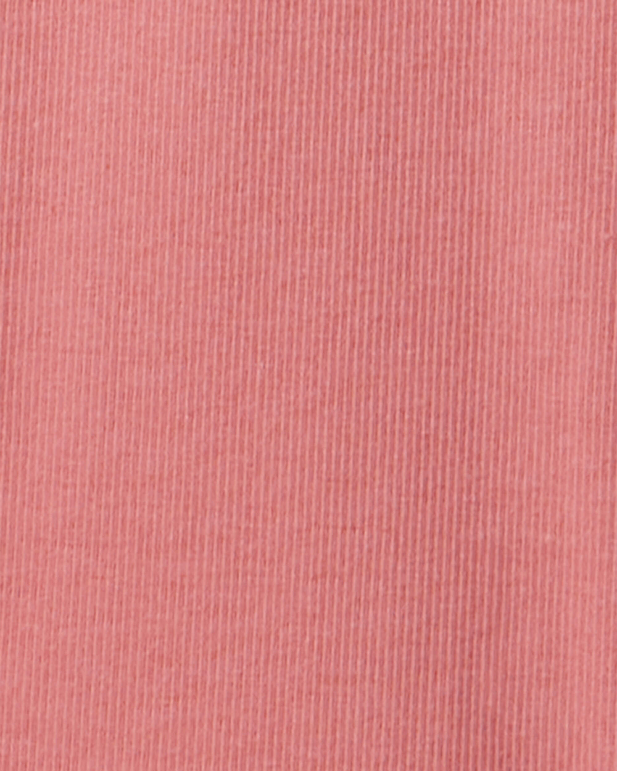 Girls 2-Piece Plaid Long-Sleeve Tee & Pant Set - Pink