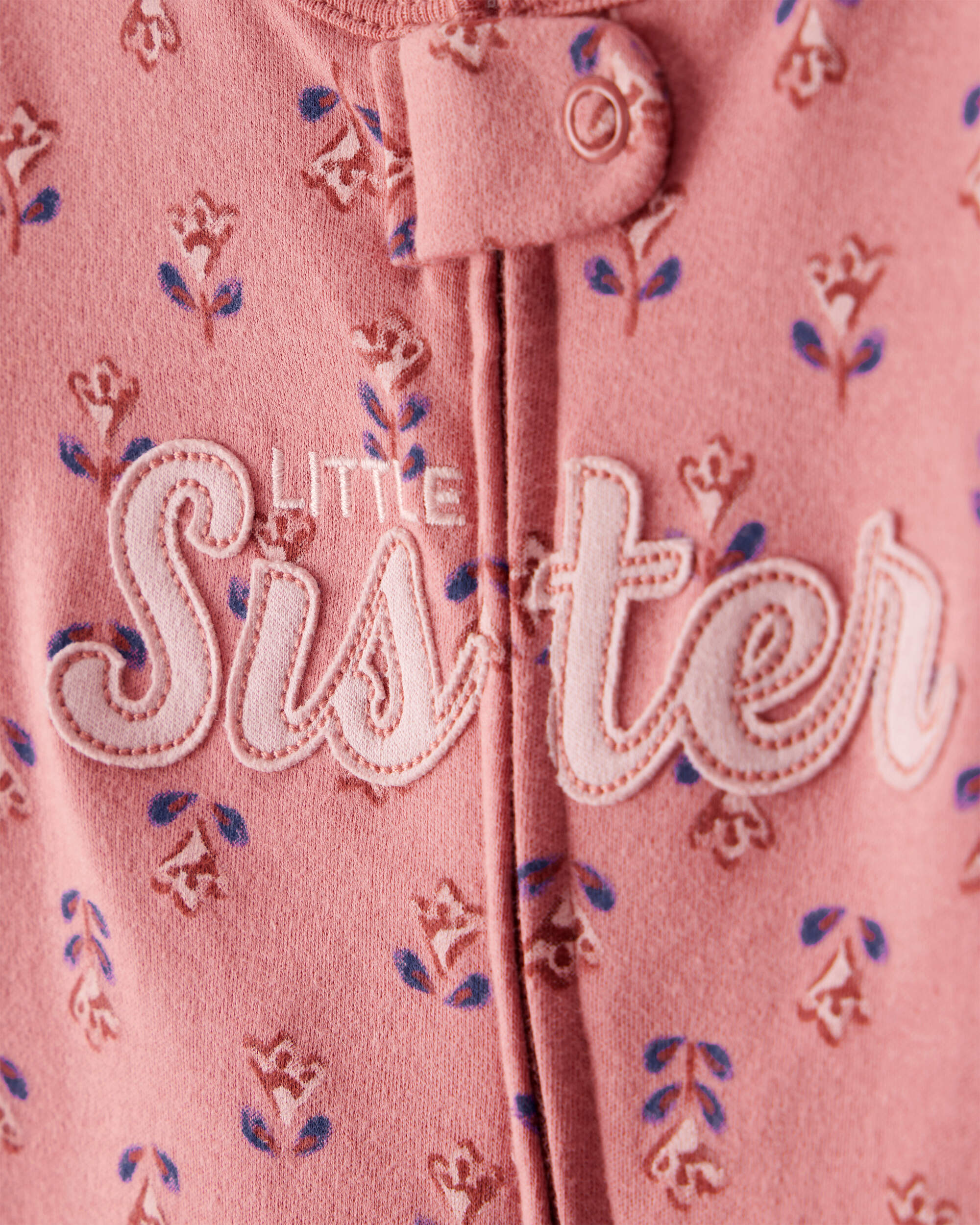 Baby Little Sister 2-Way Zip Cotton Sleeper