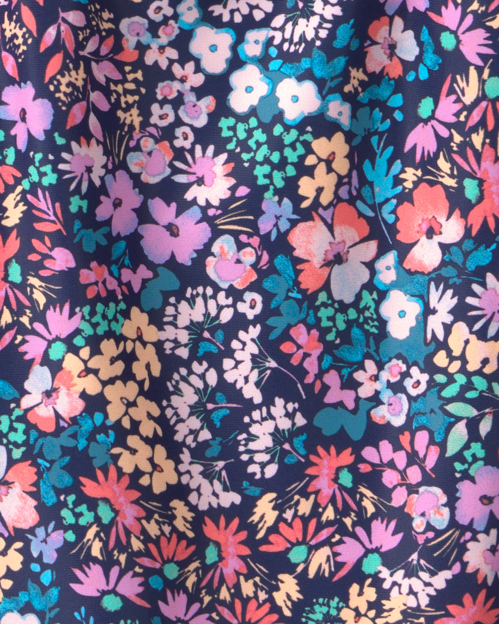 Girls Floral 1-Piece Swimsuit