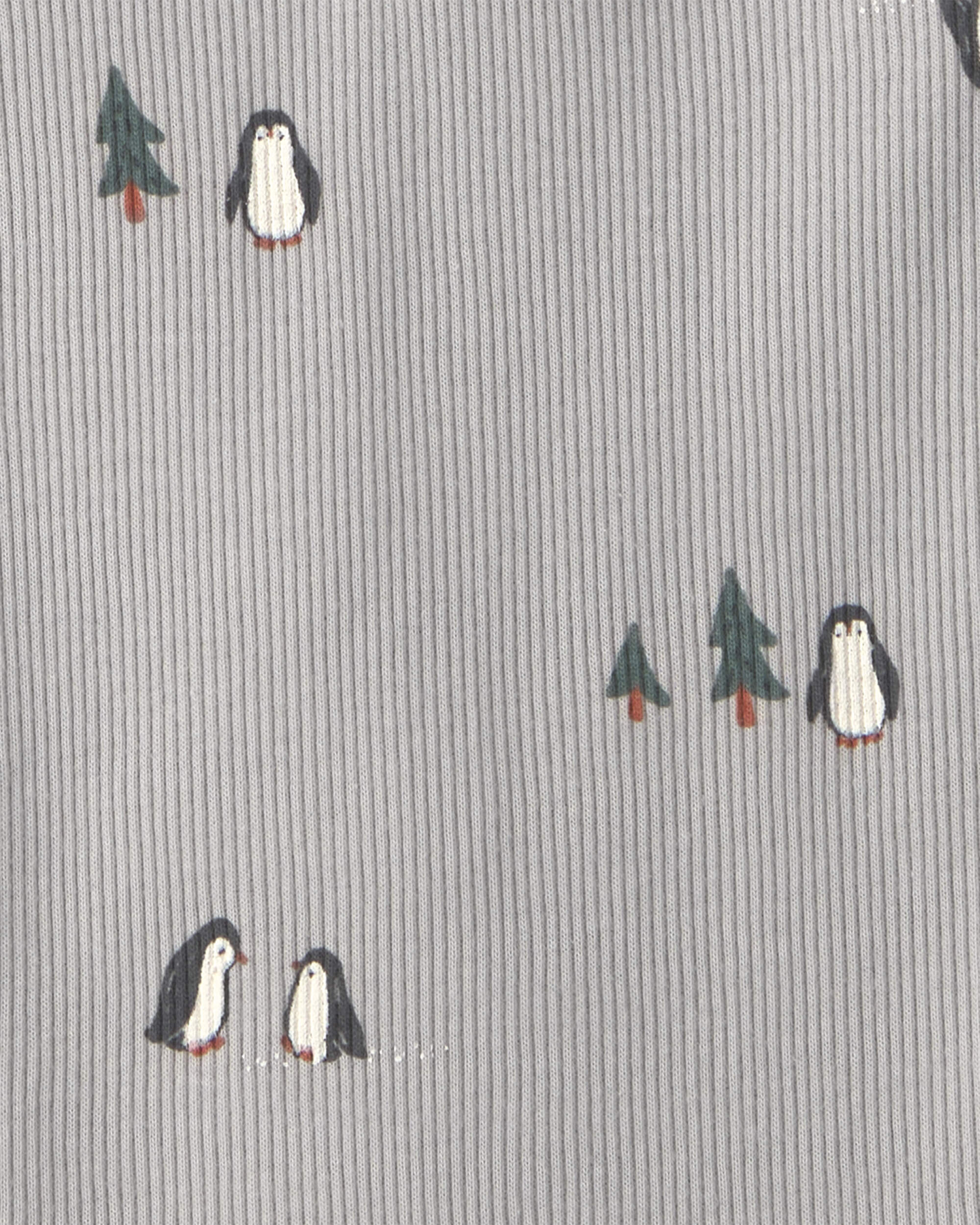 Baby Boy 3-Pack Penguin Long-Sleeve Multipack Bodysuits - Grey