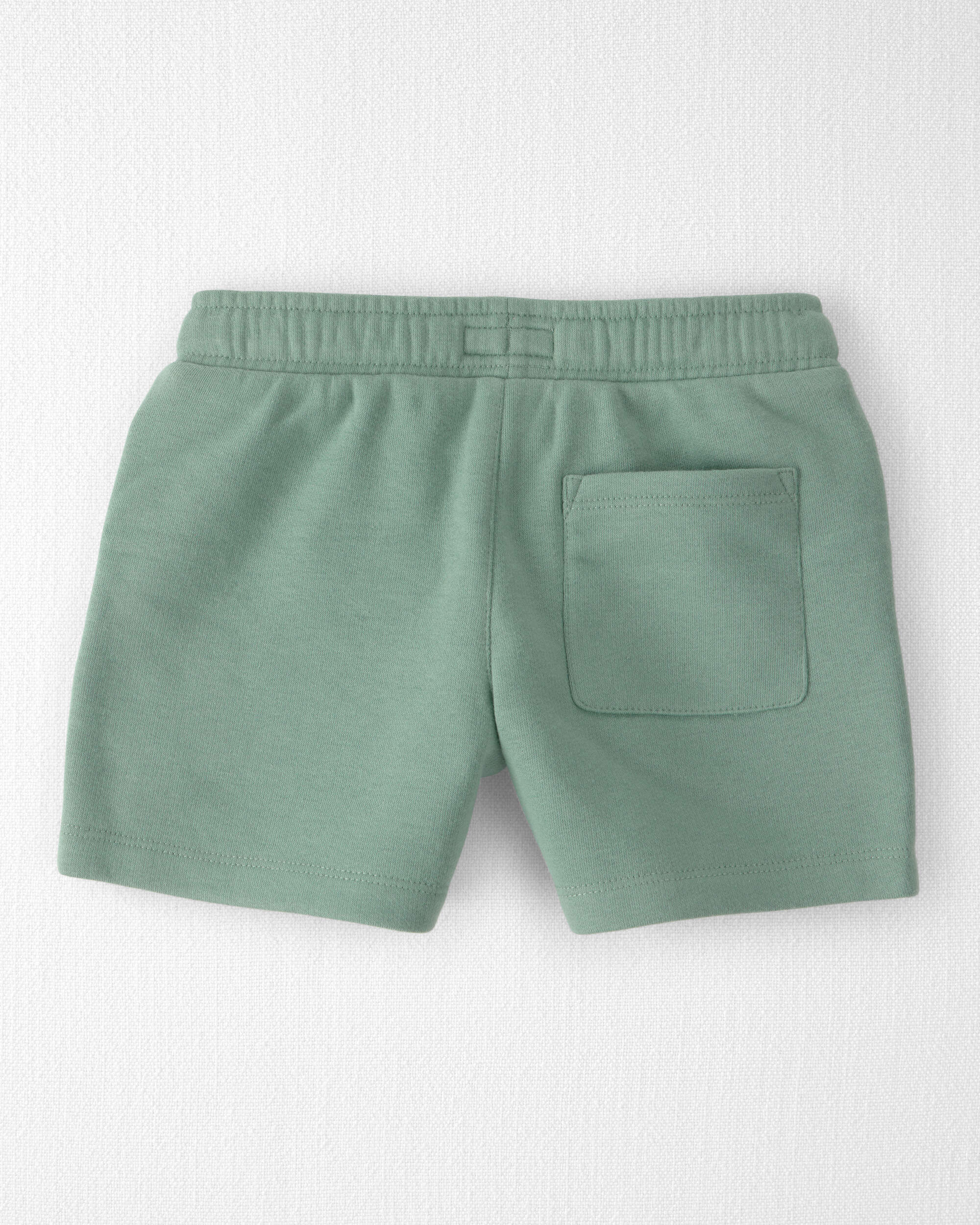 Toddler Boy Recycled Shorts Made with Organic Cotton Palm Green