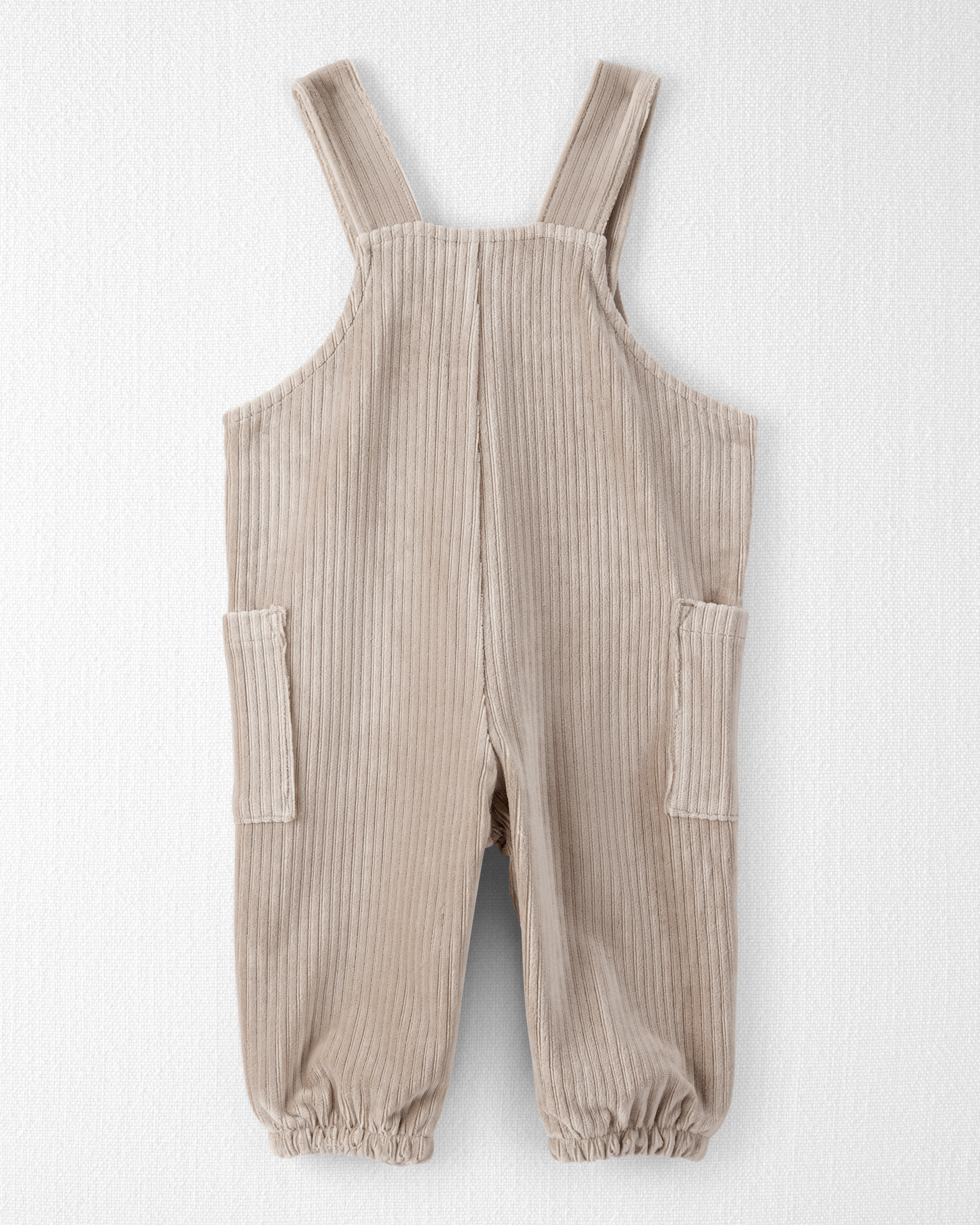 Baby Recycled Velour Overalls