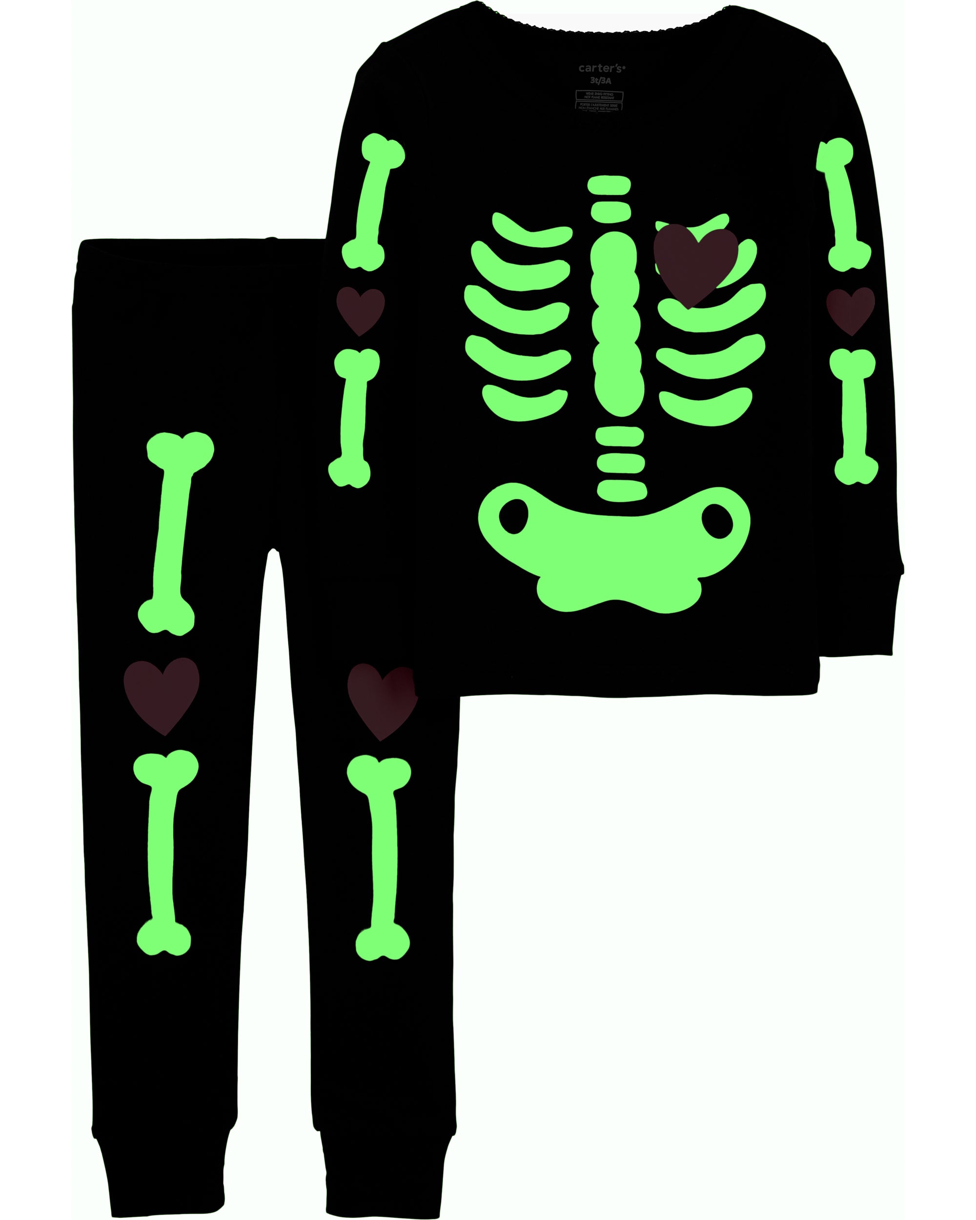 Carters halloween skeleton pajamas best sale
