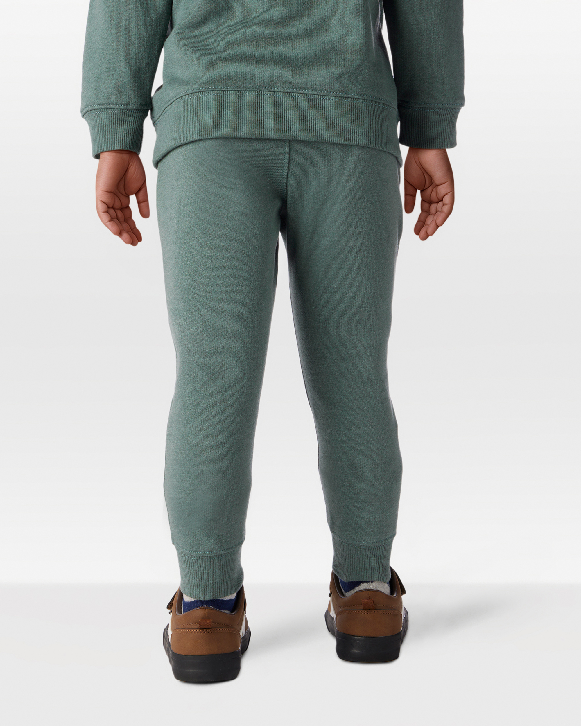 Toddler Boy Solid Fleece Cotton Jogger - Green