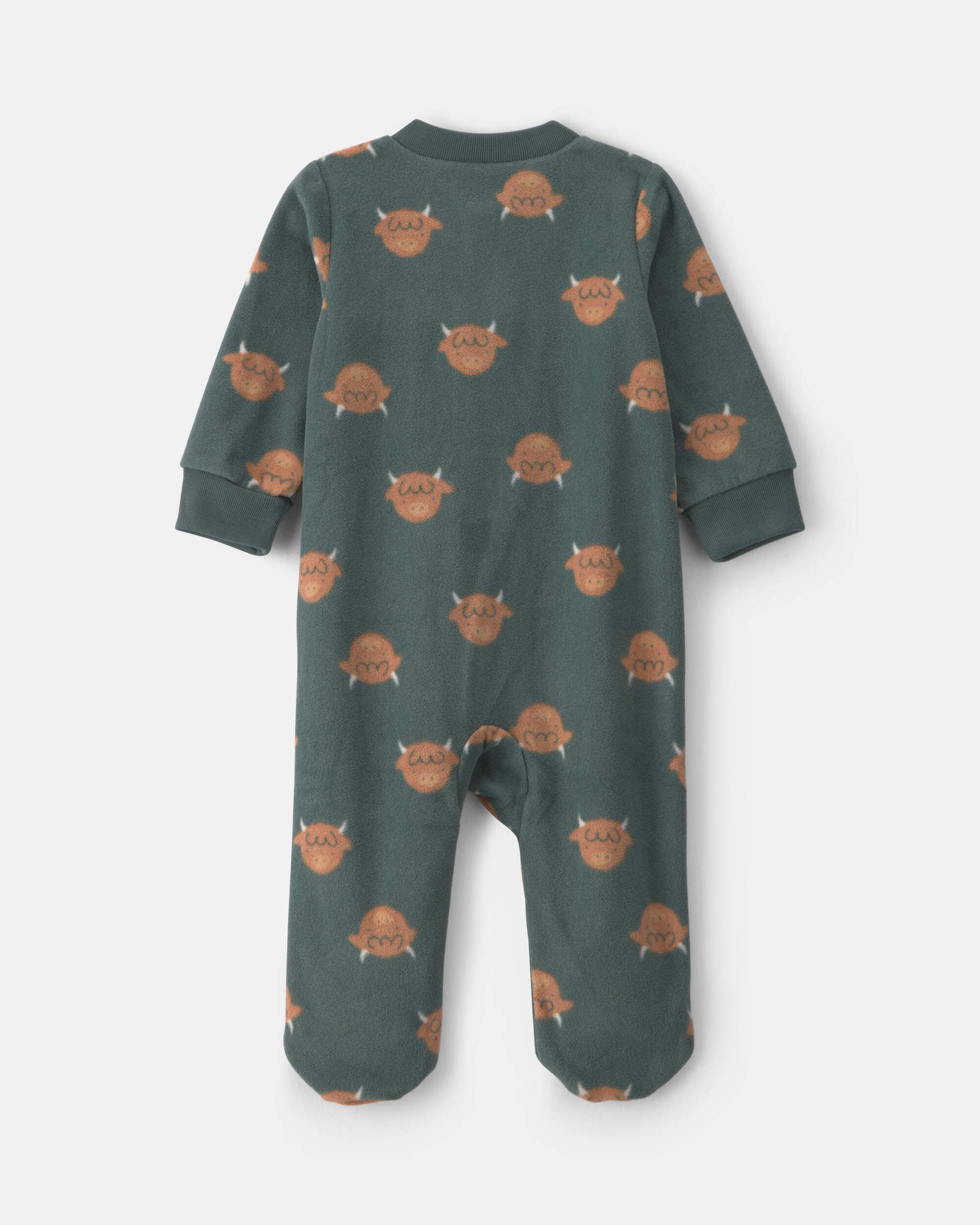 Baby Boy Farm Fleece 2-Way Zip Sleeper - Green