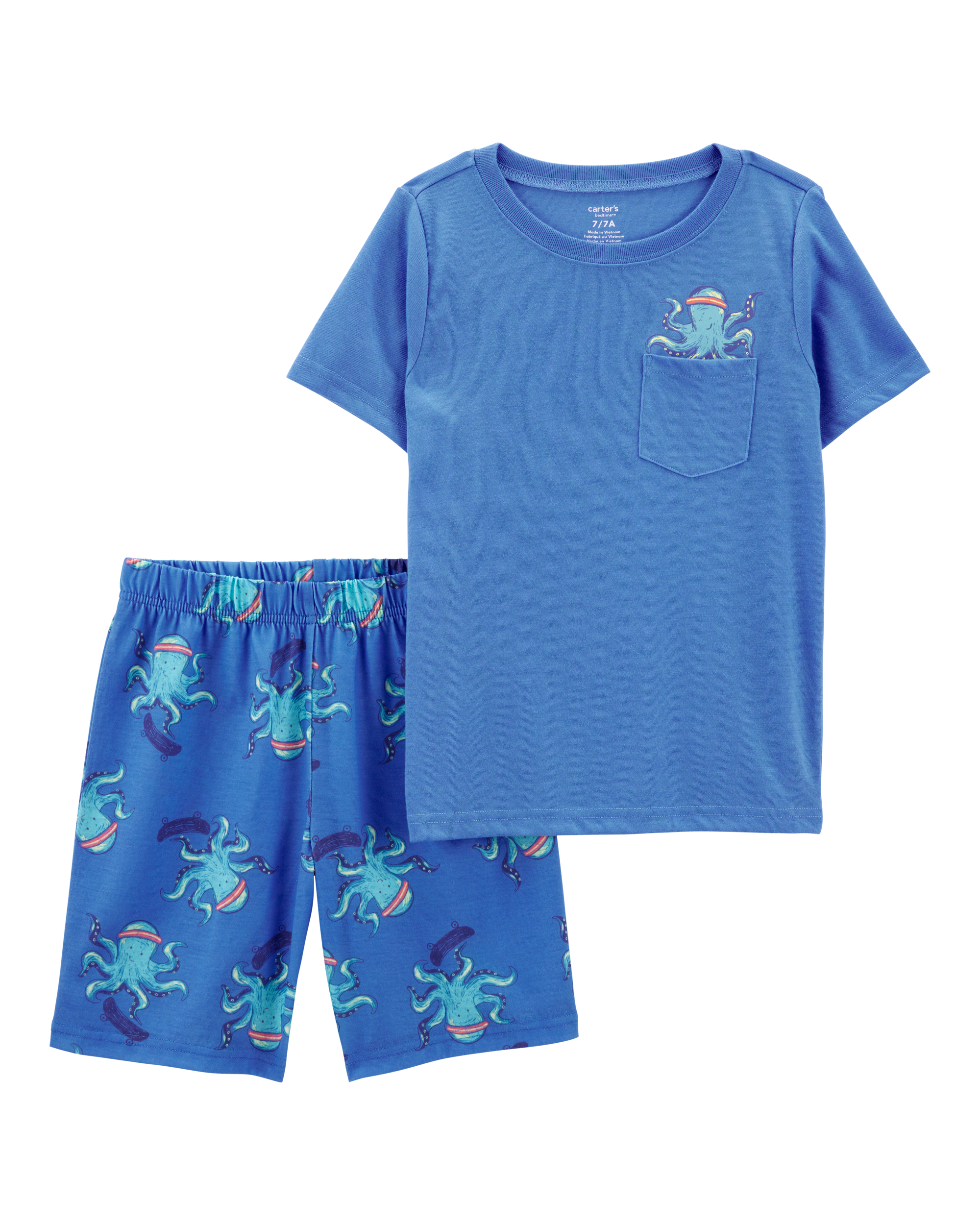 Boys 2-Piece Octopus Print Loose Fit Pyjamas