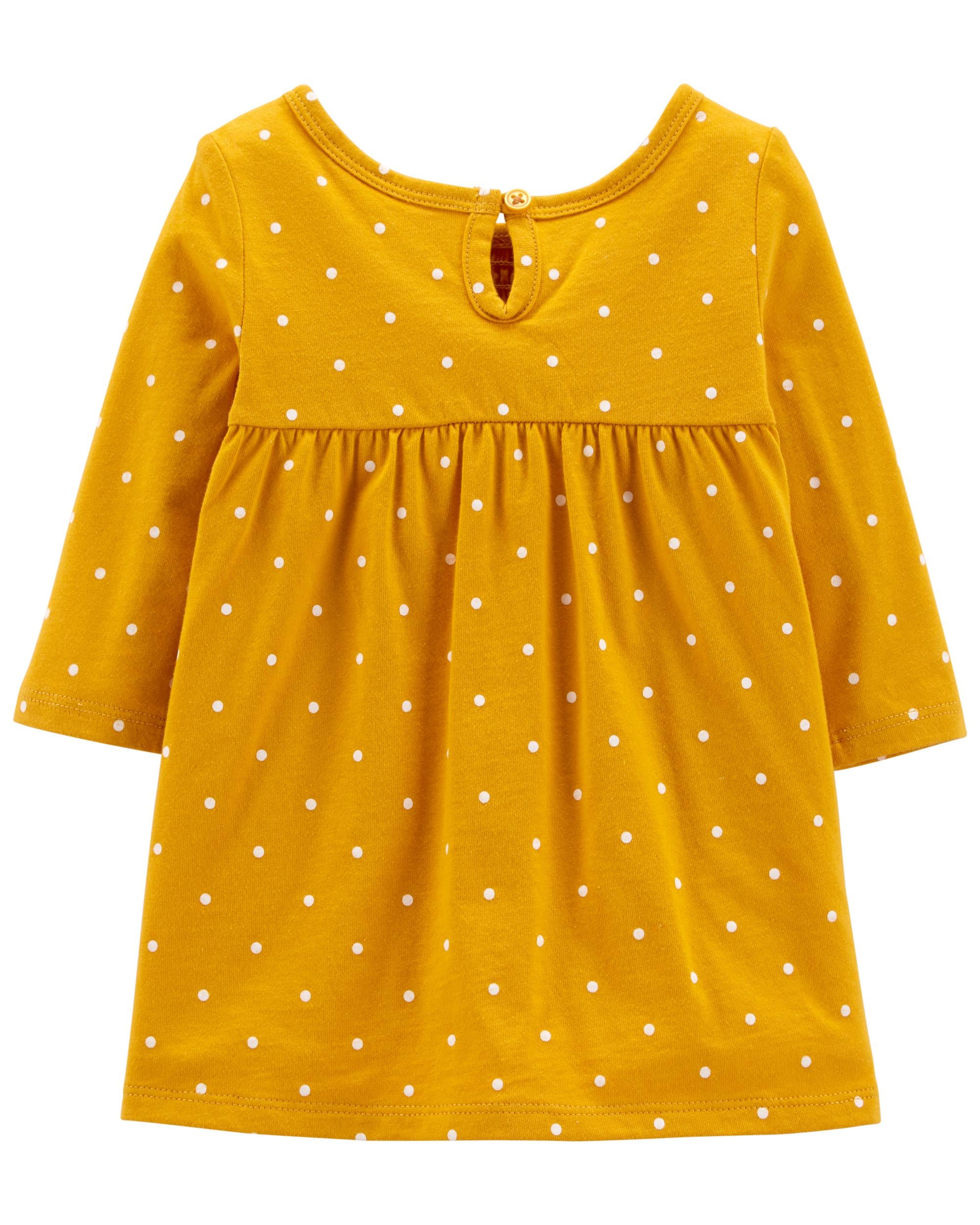 Kids yellow new arrivals polka dot dress