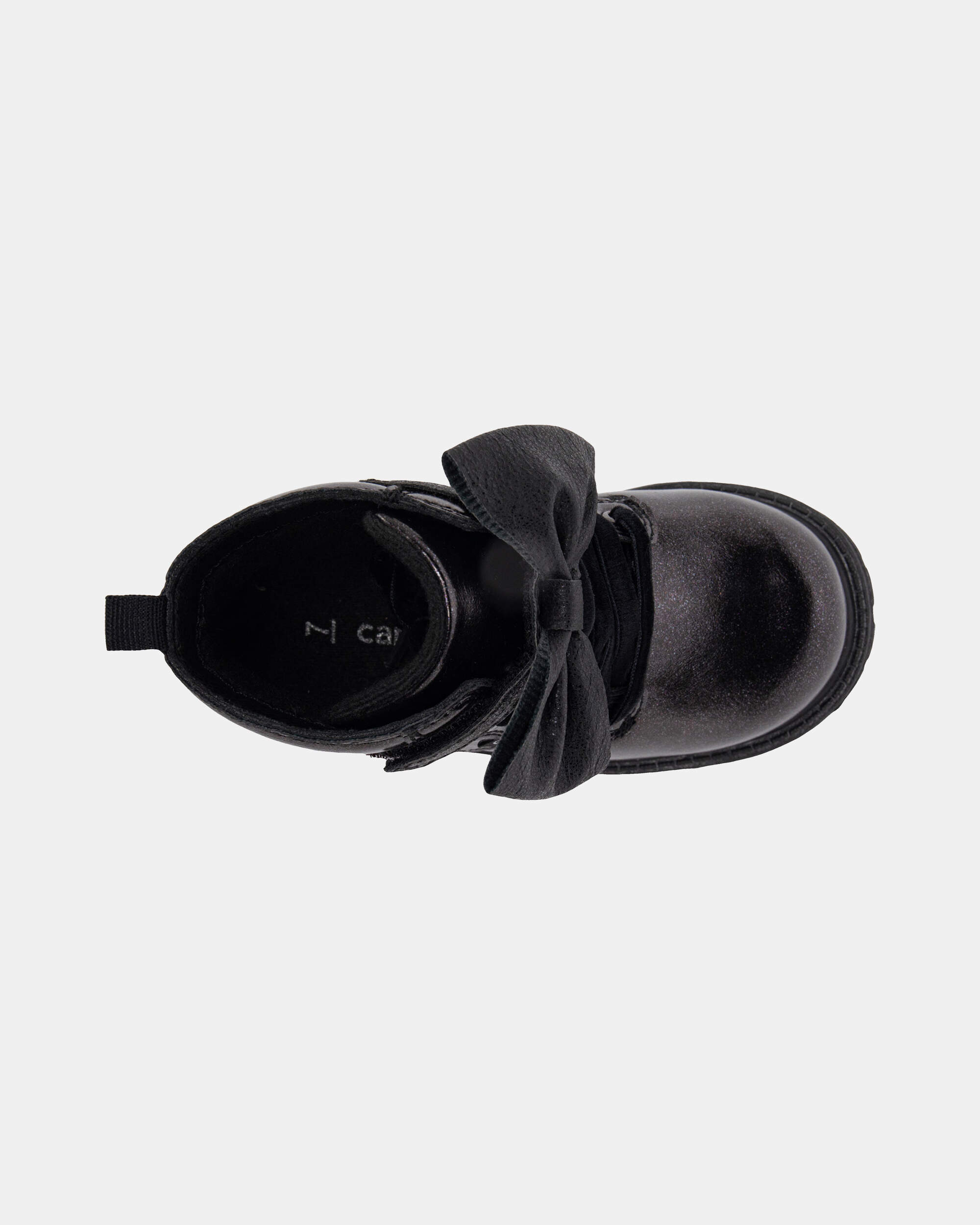 Toddler Girl Bow Ankle Boots - Black
