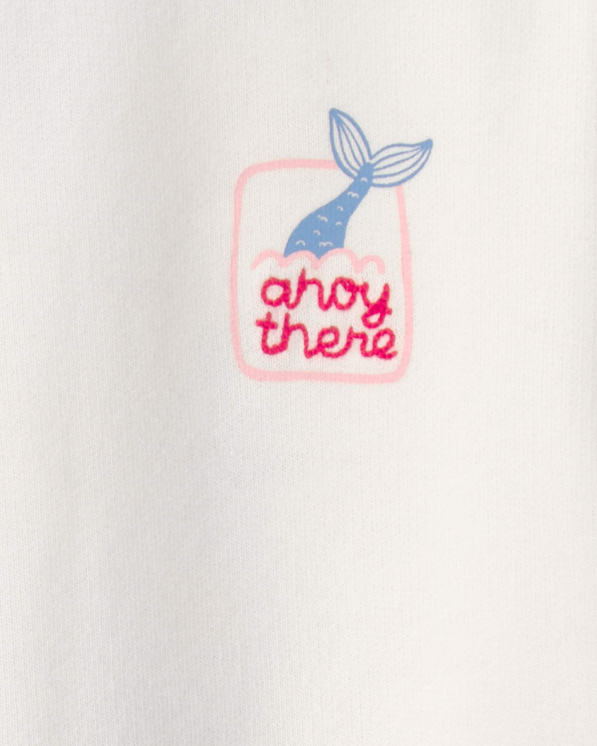 Toddler Girl Mermaid French Terry Pullover Sweatshirt - Ivory