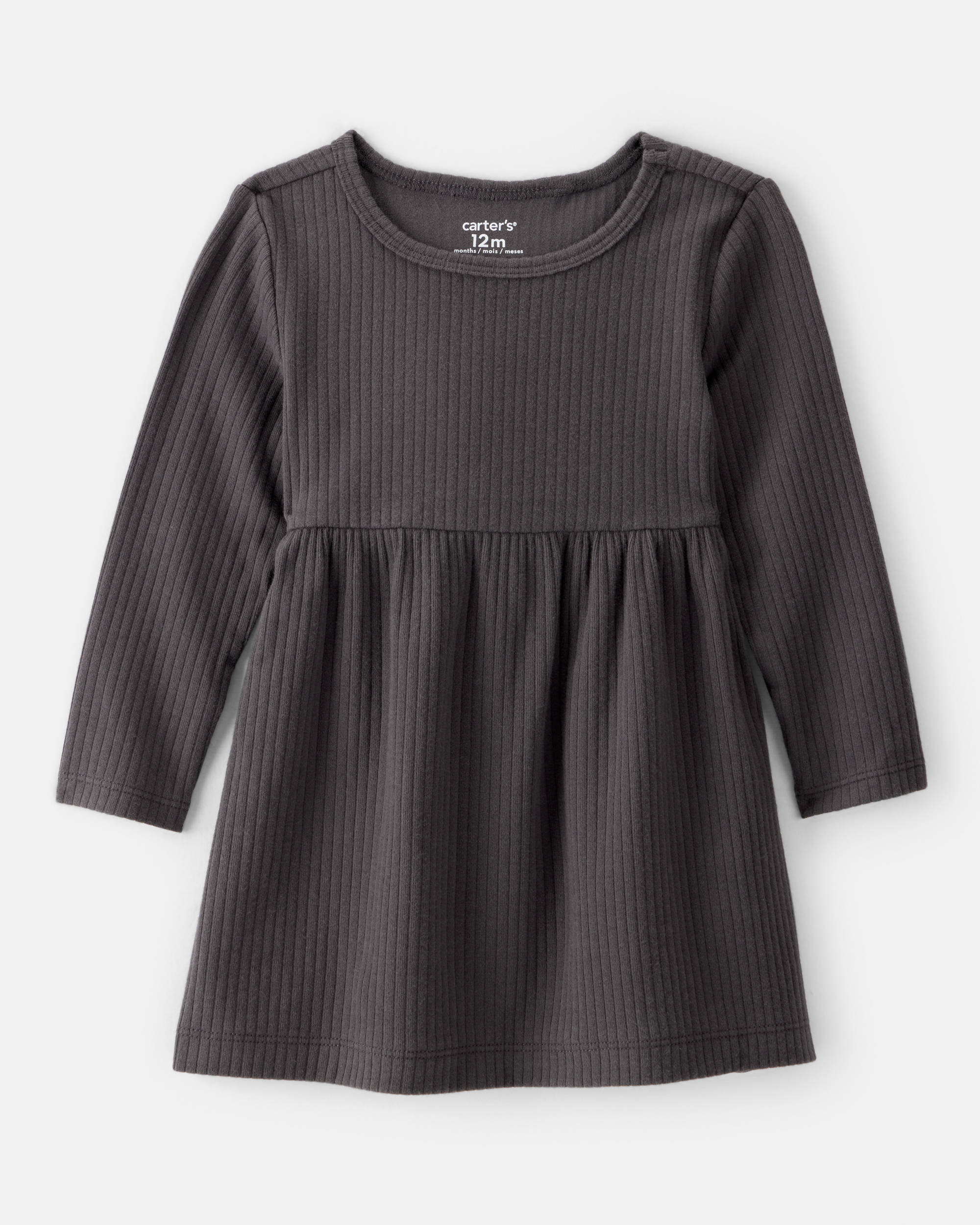 Baby Girl Long-Sleeve Dress - Black