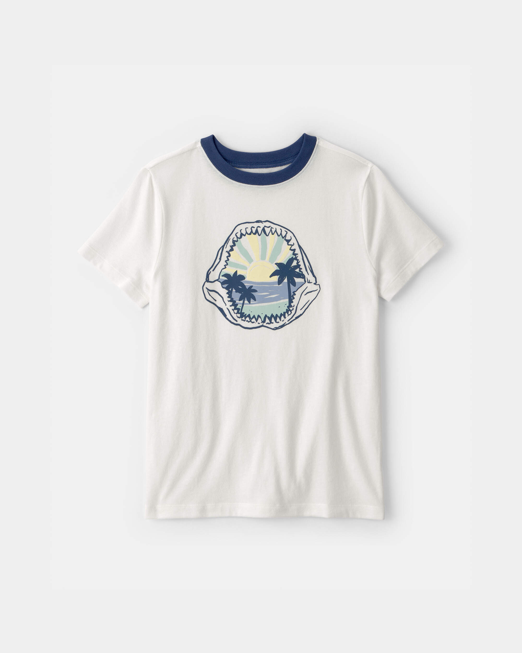 Kids Shark Fossil Graphic Tee - Ivory