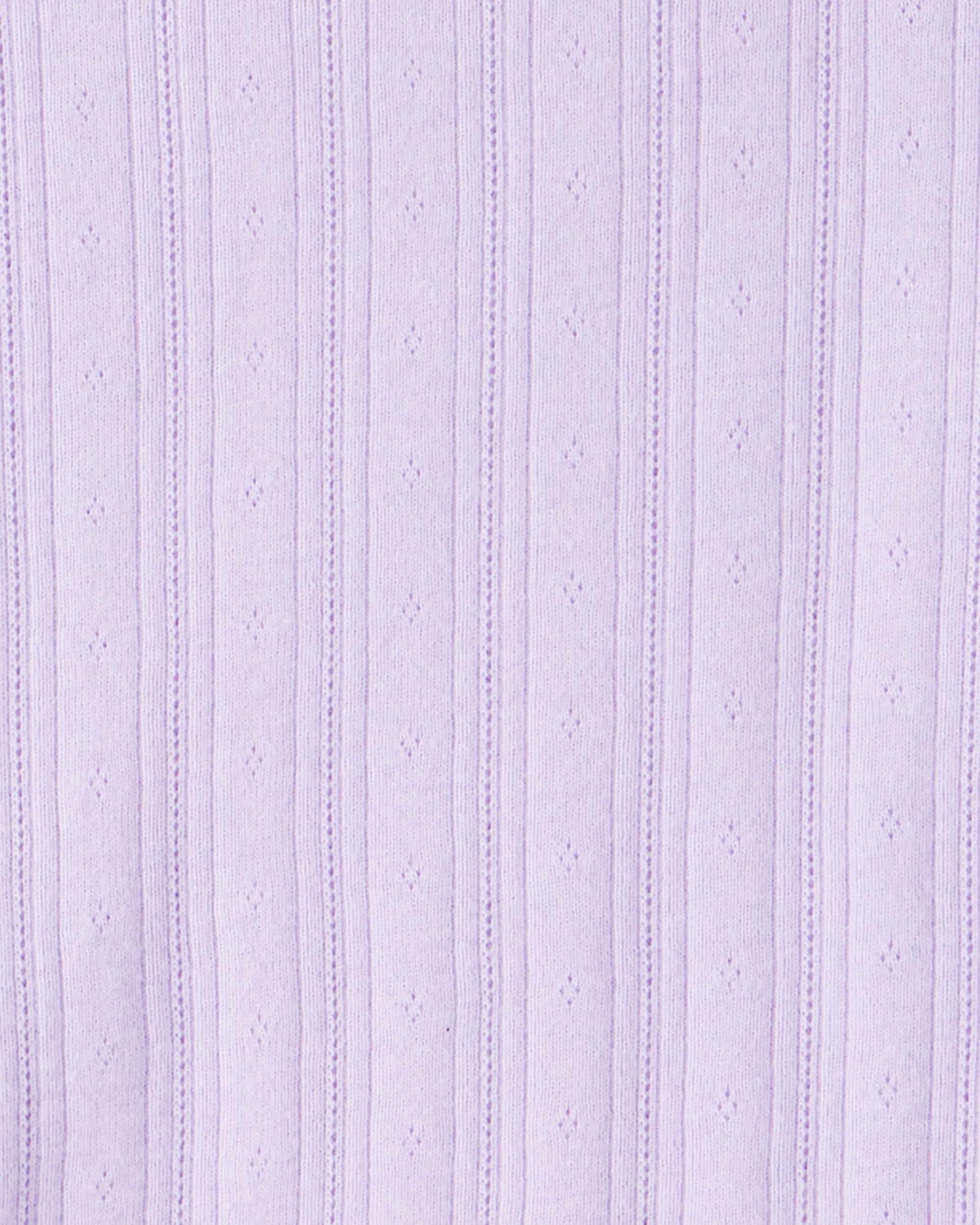 Girls Pointelle Long-Sleeve Top - Purple